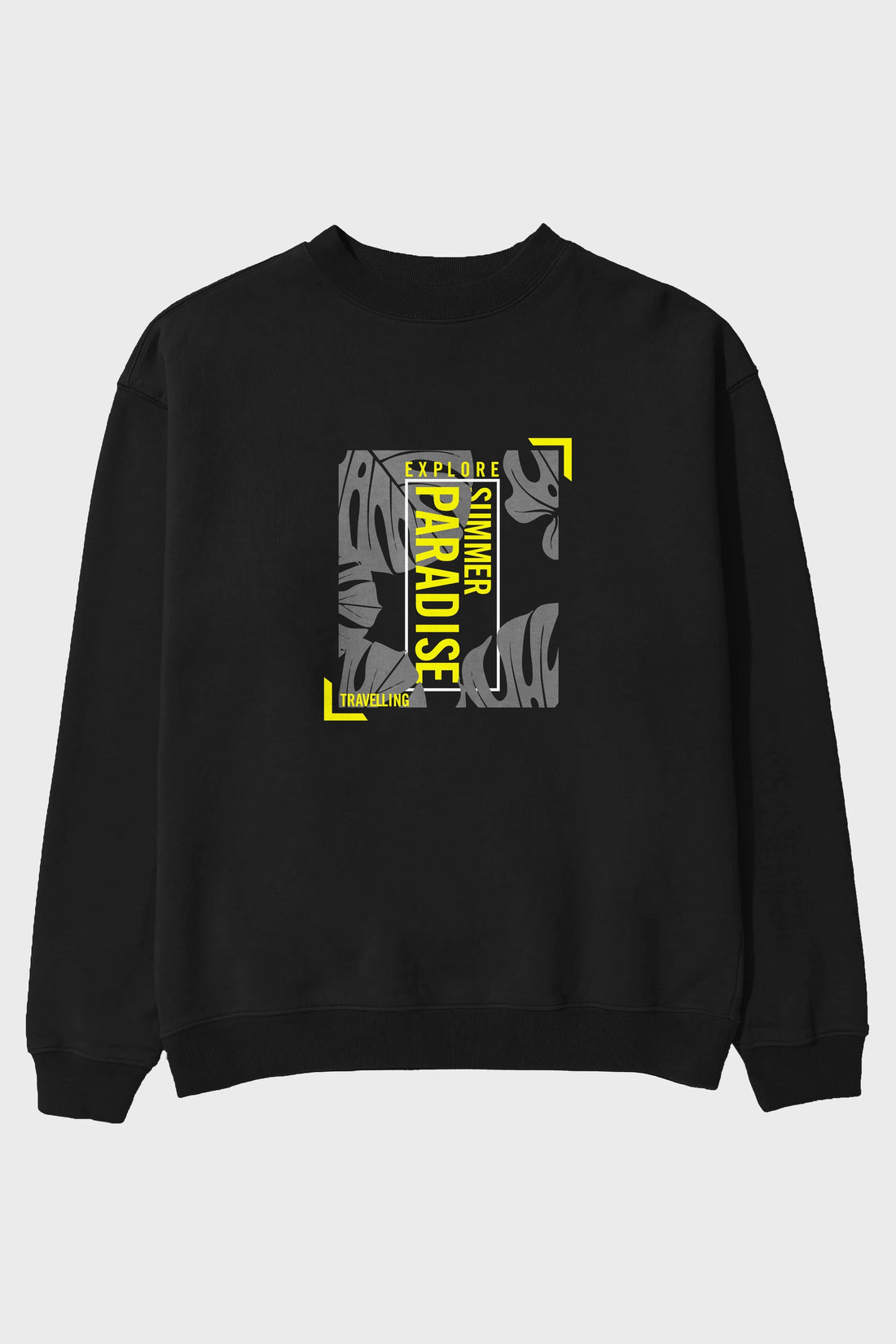 Explore Summer Ön Baskılı Oversize Sweatshirt Erkek Kadın Unisex
