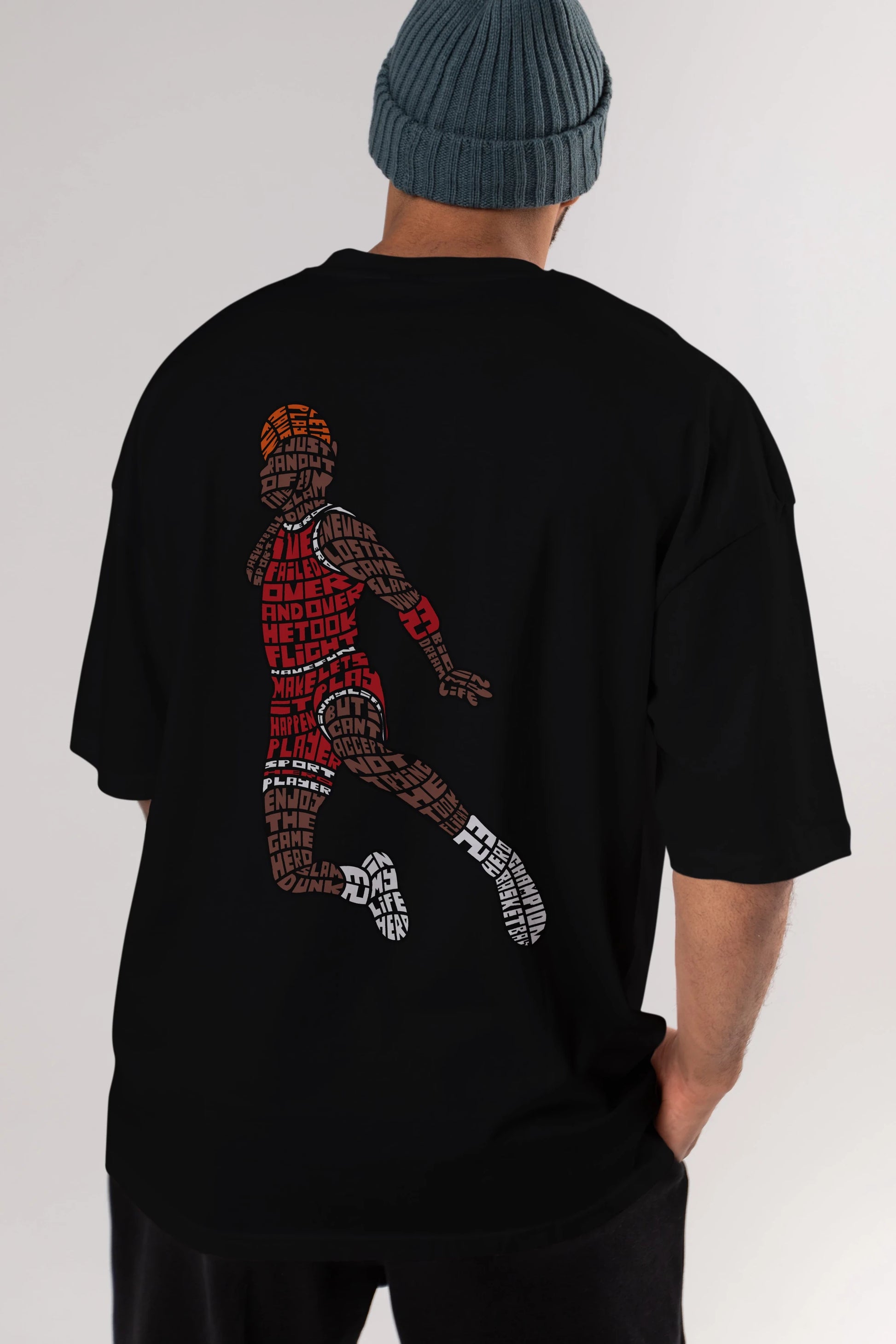 Slamdunk Arka Baskılı Oversize t-shirt %100 pamuk Erkek Kadın Unisex
