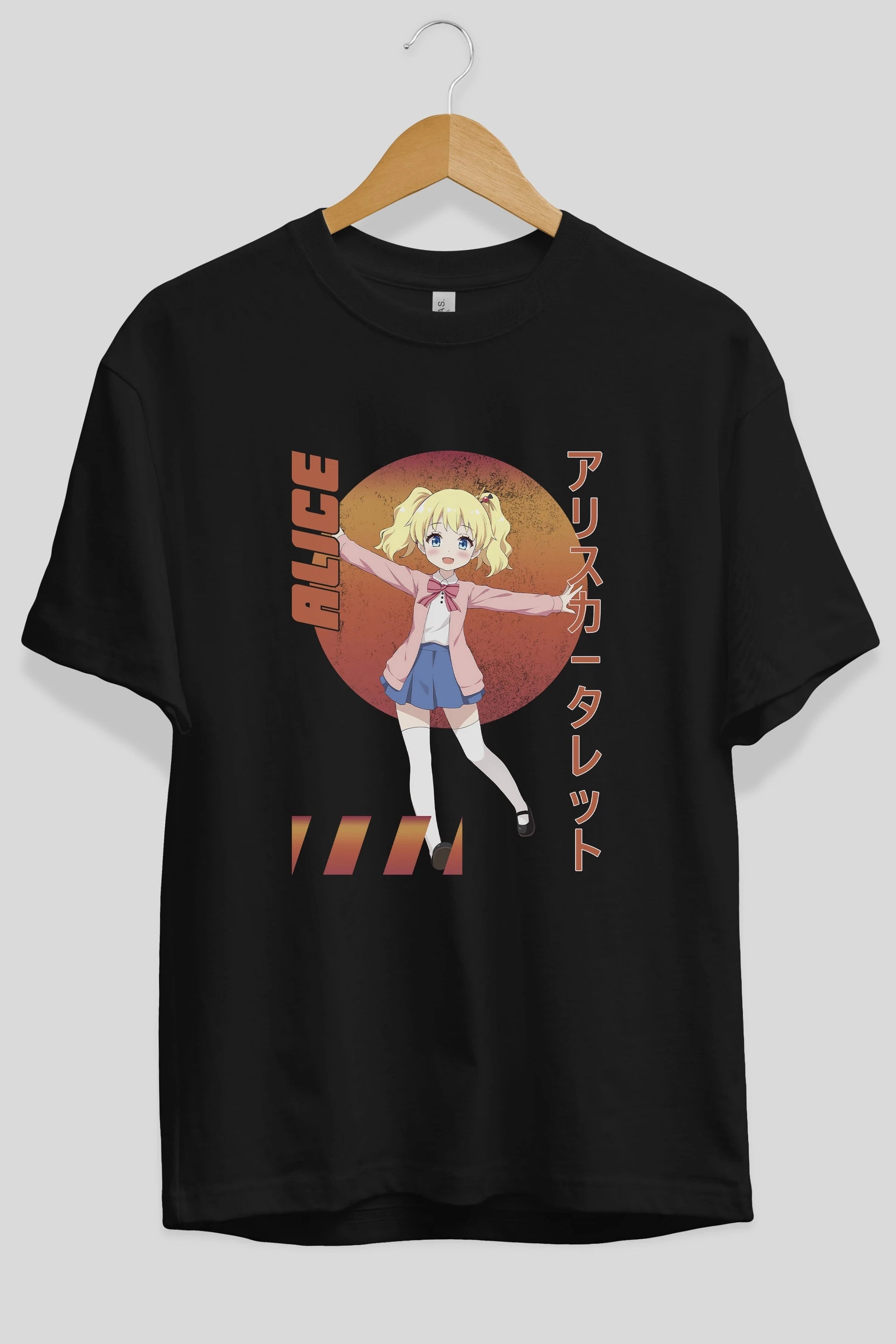 Alice Cartelet 15 Anime Ön Baskılı Oversize t-shirt %100 pamuk Erkek Kadın Unisex
