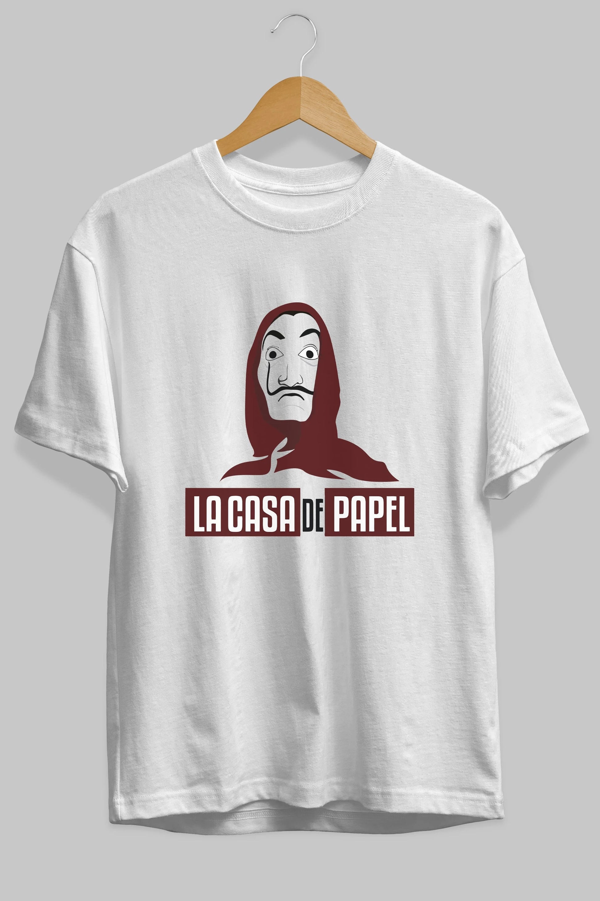 La Casa De Papel (1) Ön Baskılı Oversize t-shirt Erkek Kadın Unisex %100 Pamuk Bisiklet Yaka tişort