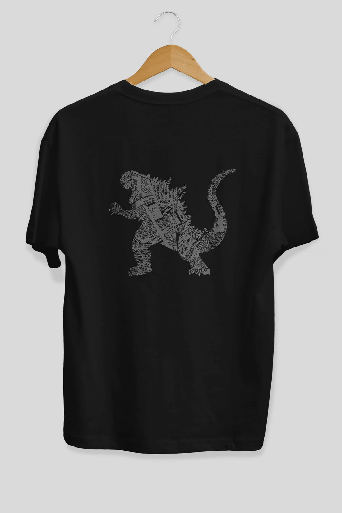 Kaiju Arka Baskılı Oversize t-shirt %100 pamuk Erkek Kadın Unisex