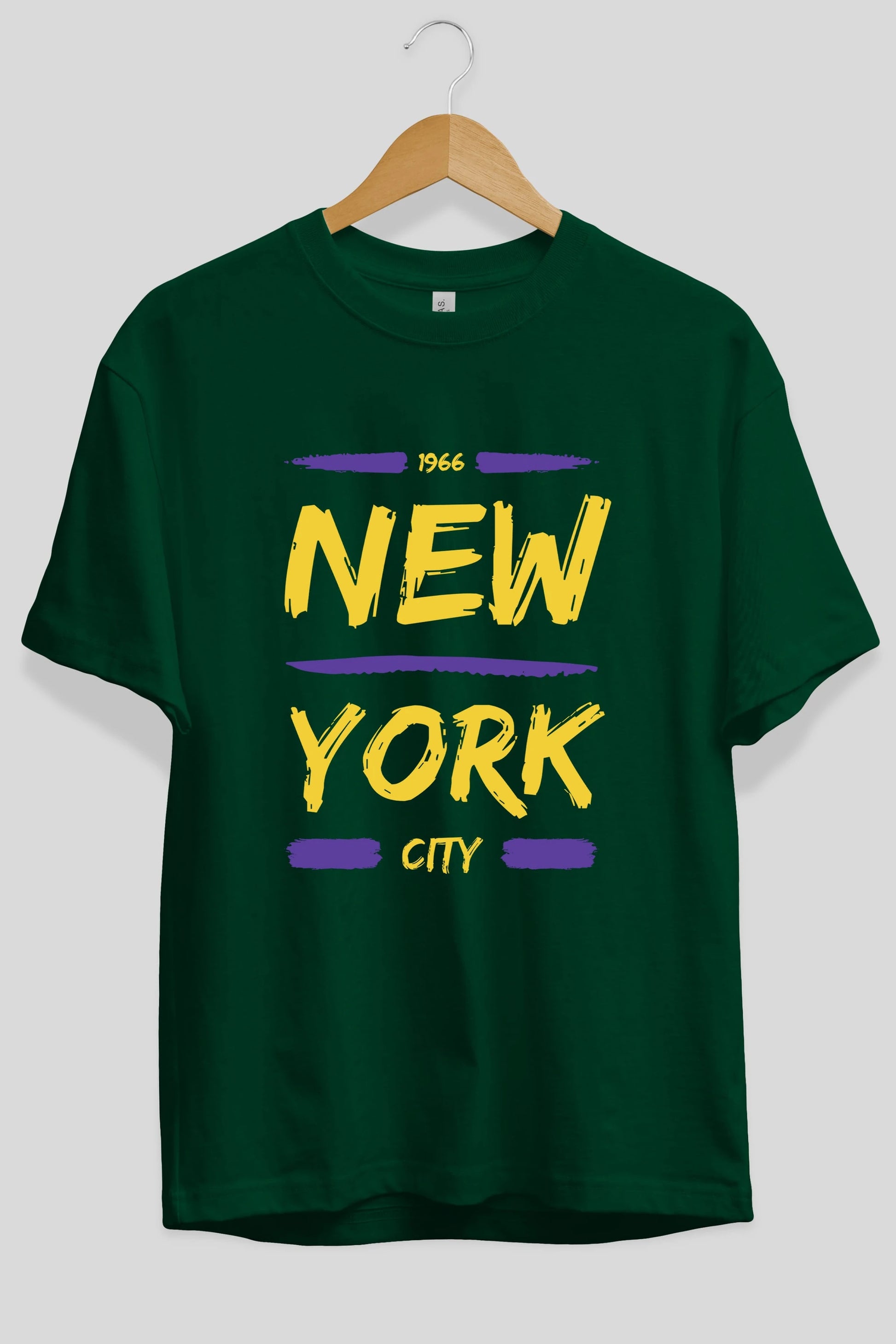 New York City 2 Ön Baskılı Oversize t-shirt Erkek Kadın Unisex