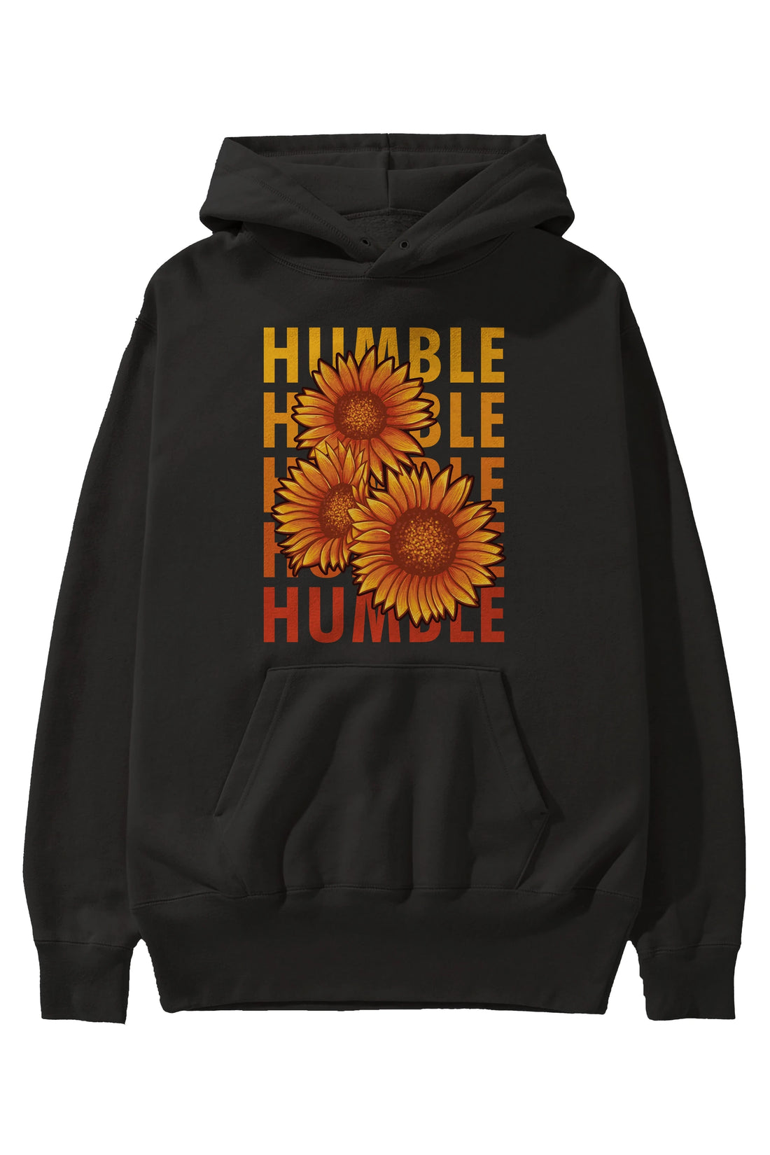 Humble 2 Ön Baskılı Hoodie Oversize Kapüşonlu Sweatshirt Erkek Kadın Unisex