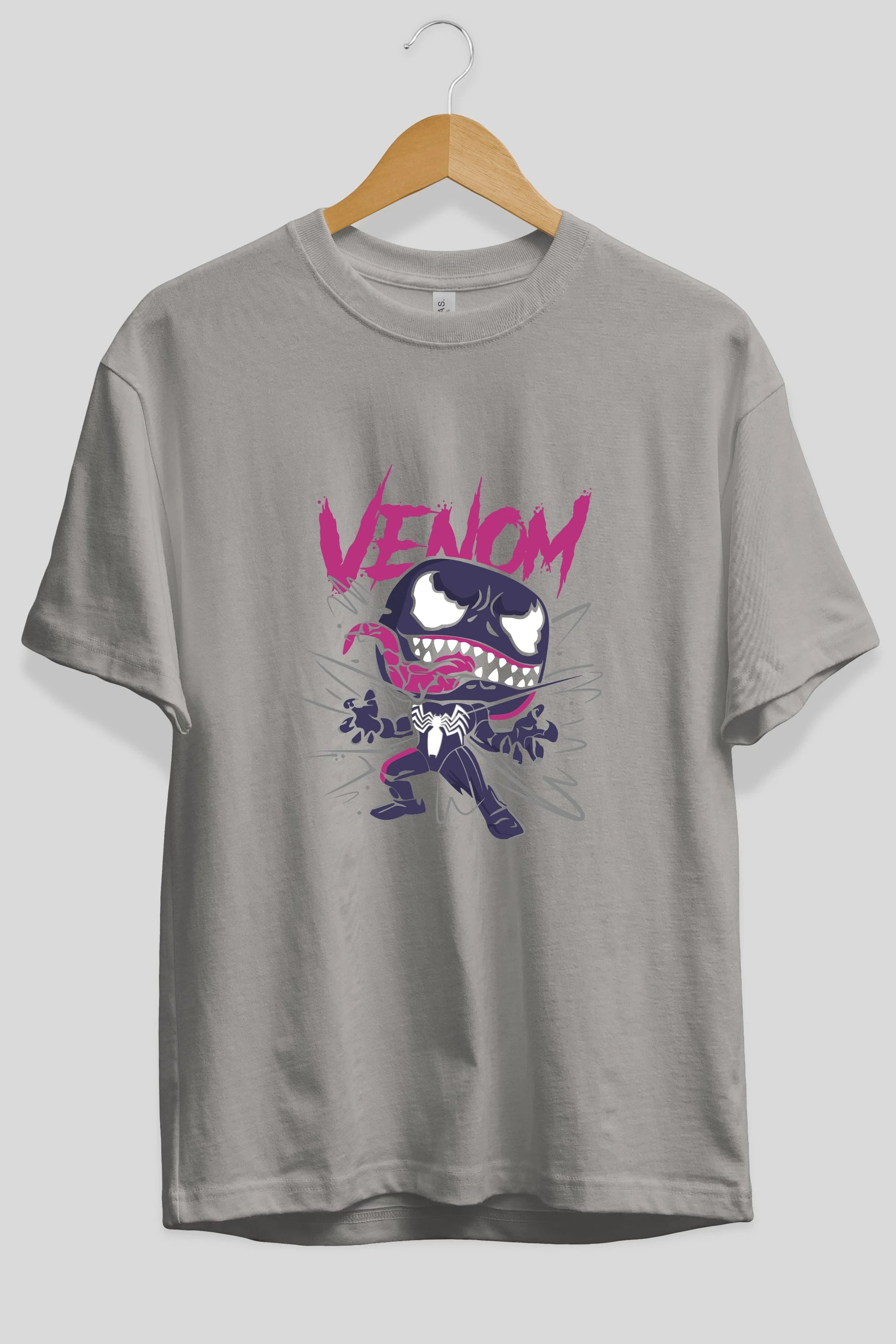 Venom (20) Ön Baskılı Oversize t-shirt Erkek Kadın Unisex %100 Pamuk Bisiklet Yaka tişort