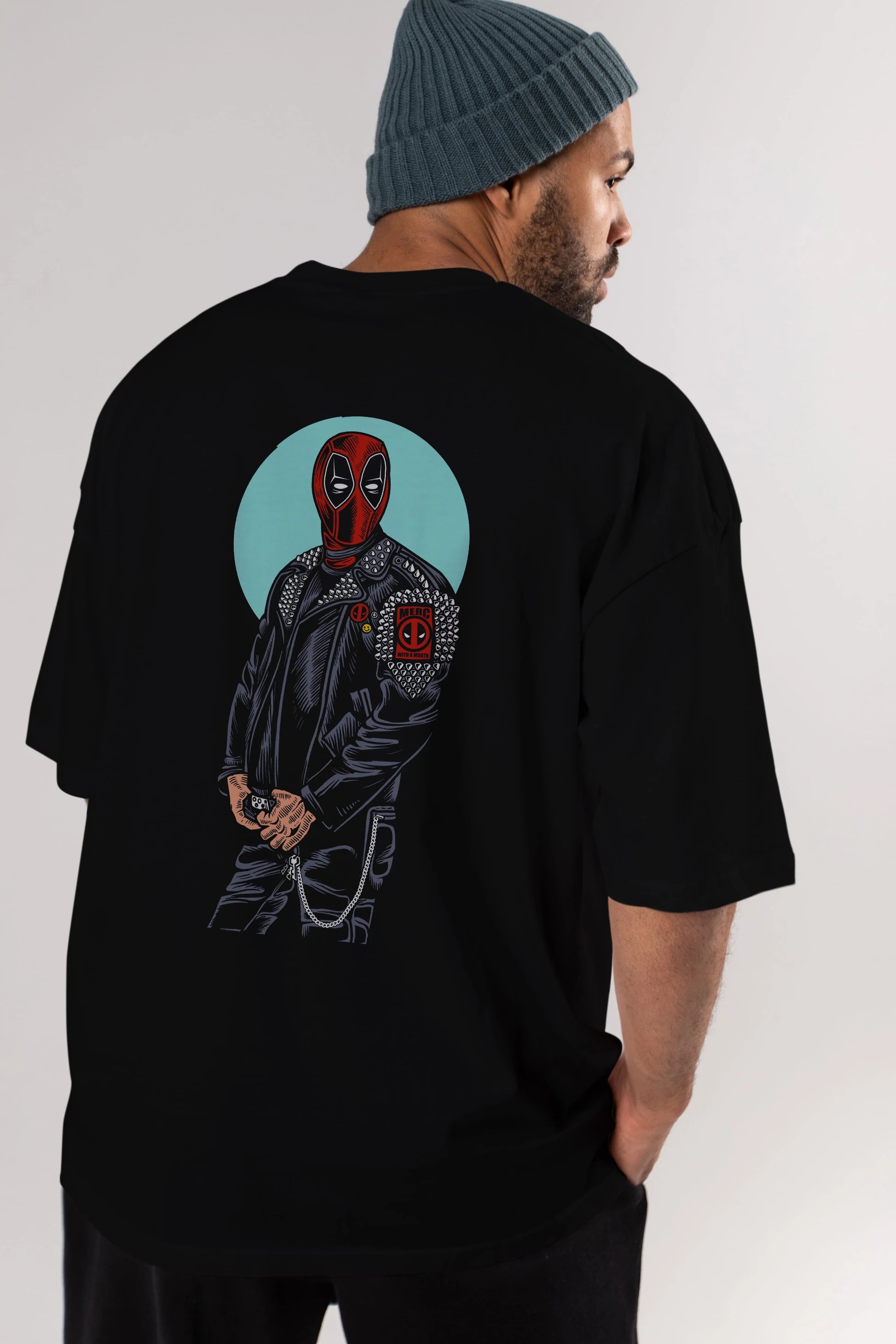 Rebeliion Mercenary Arka Baskılı Oversize t-shirt Erkek Kadın Unisex %100 Pamuk