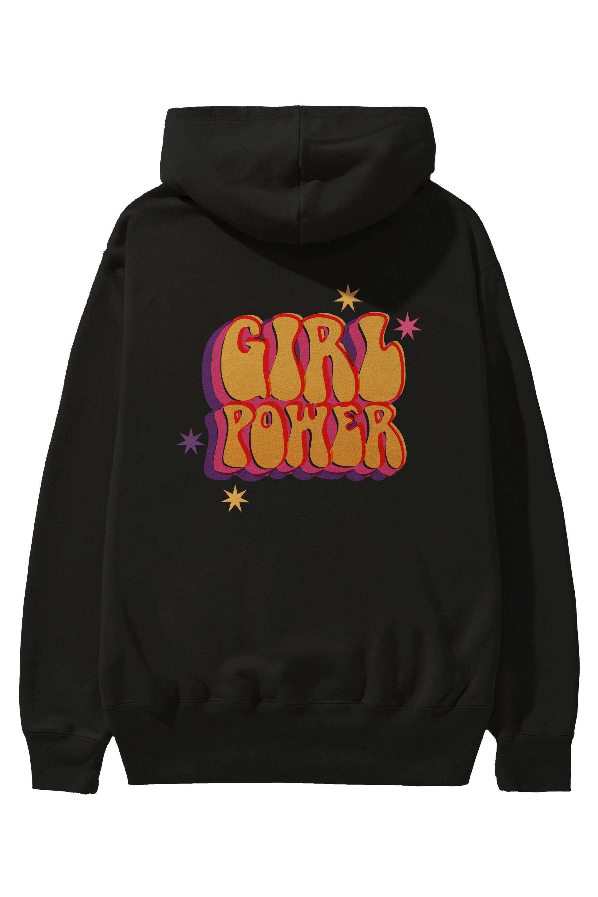 Girl Power Yazılı Arka Baskılı Oversize Hoodie Kapüşonlu Sweatshirt Erkek Kadın Unisex