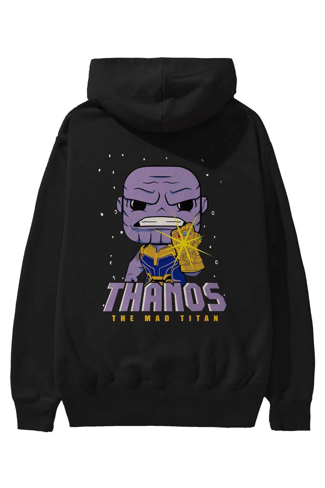 Thanos (1) Arka Baskılı Hoodie Oversize Kapüşonlu Sweatshirt Erkek Kadın Unisex