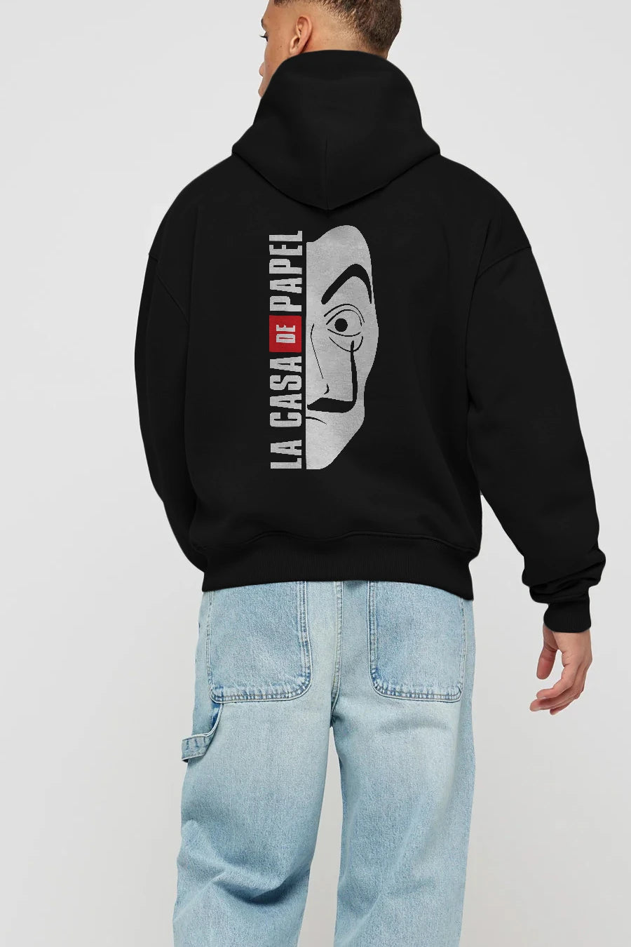 La Casa De Papel (3) Arka Baskılı Hoodie Oversize Kapüşonlu Sweatshirt Erkek Kadın Unisex