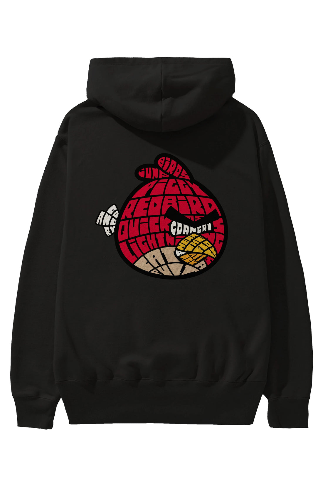 Bird With Anger Arka Baskılı Hoodie Oversize Kapüşonlu Sweatshirt Erkek Kadın Unisex