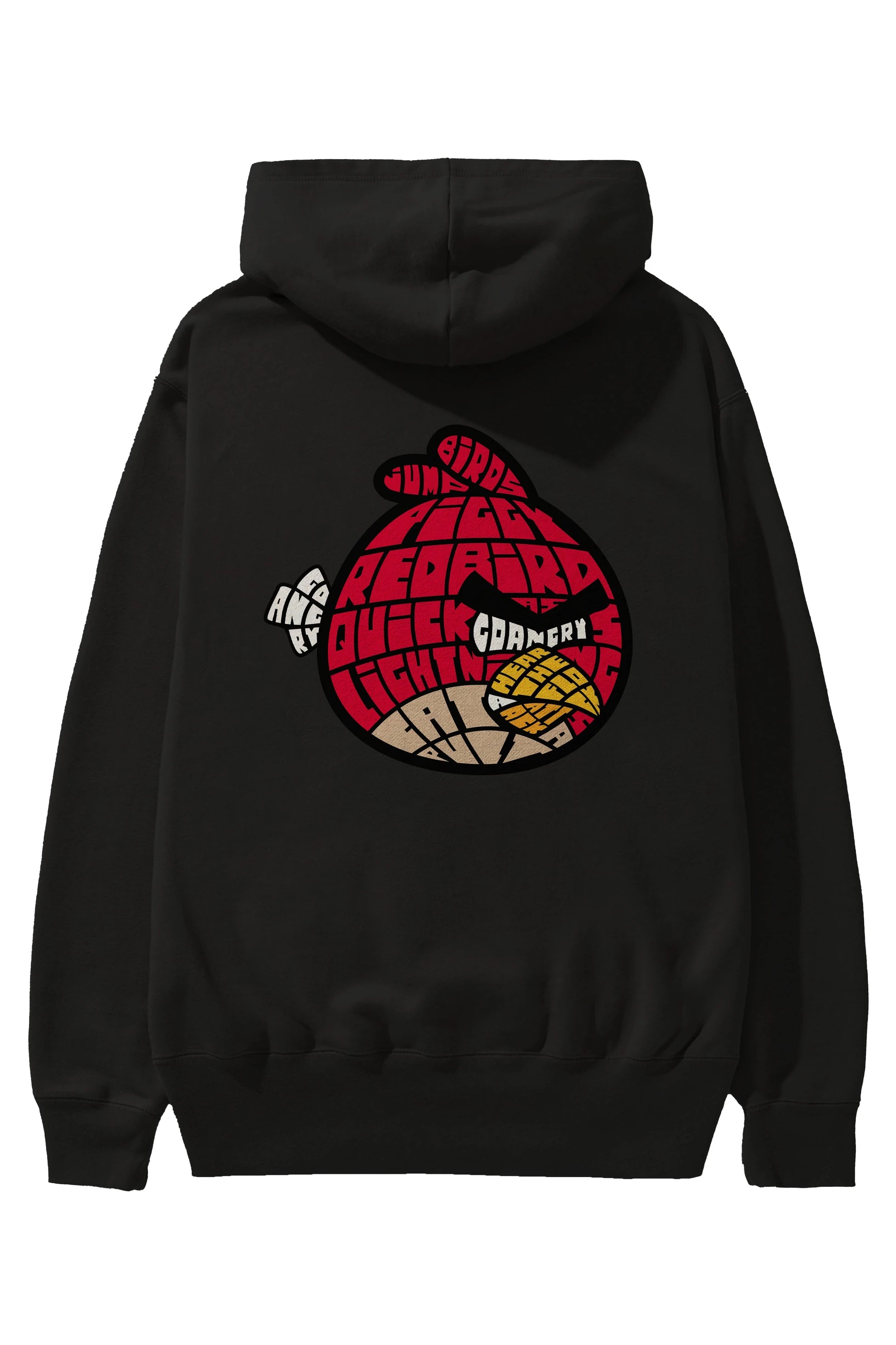 Bird With Anger Arka Baskılı Hoodie Oversize Kapüşonlu Sweatshirt Erkek Kadın Unisex