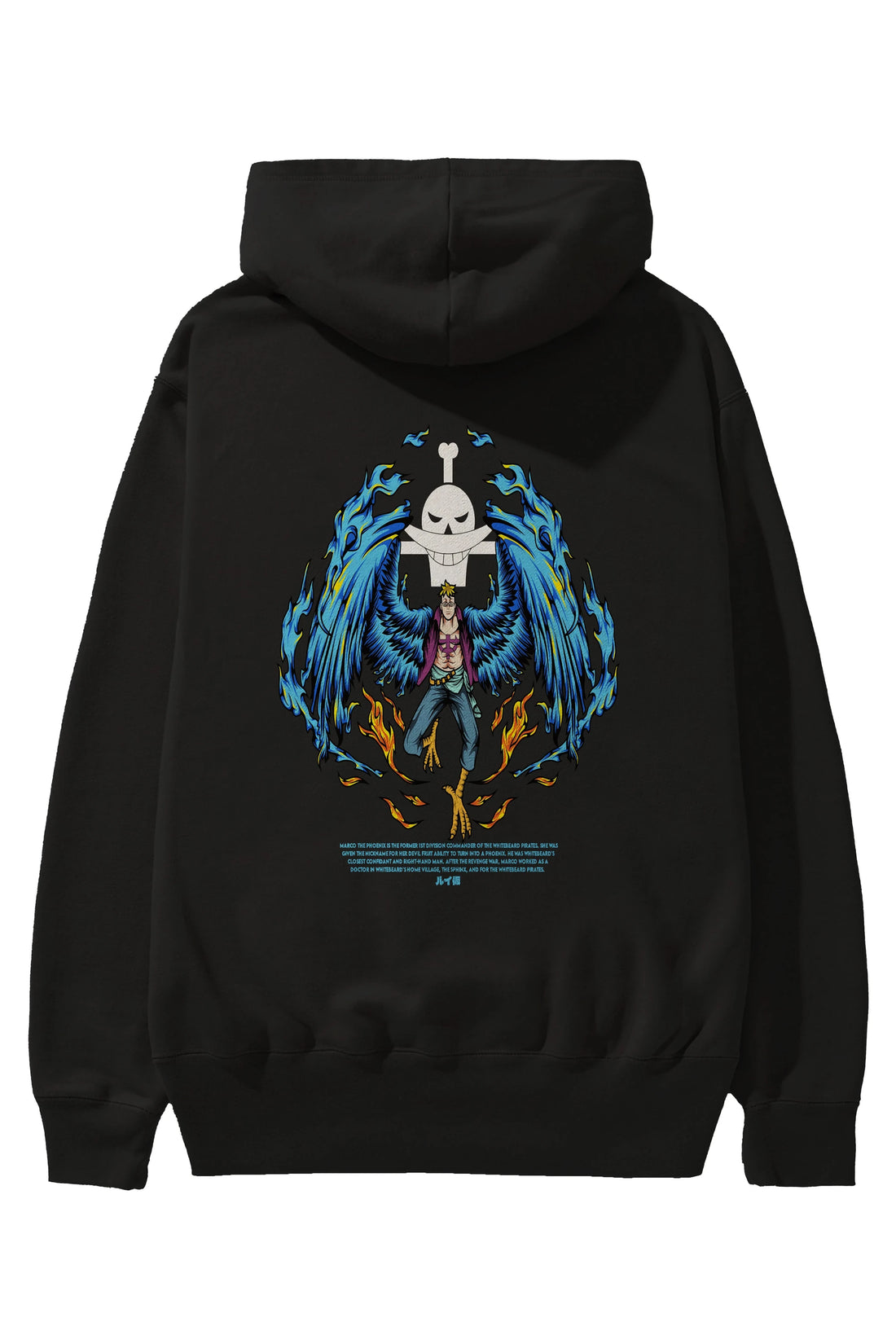 Marco Anime Arka Baskılı Hoodie Oversize Kapüşonlu Sweatshirt Erkek Kadın Unisex