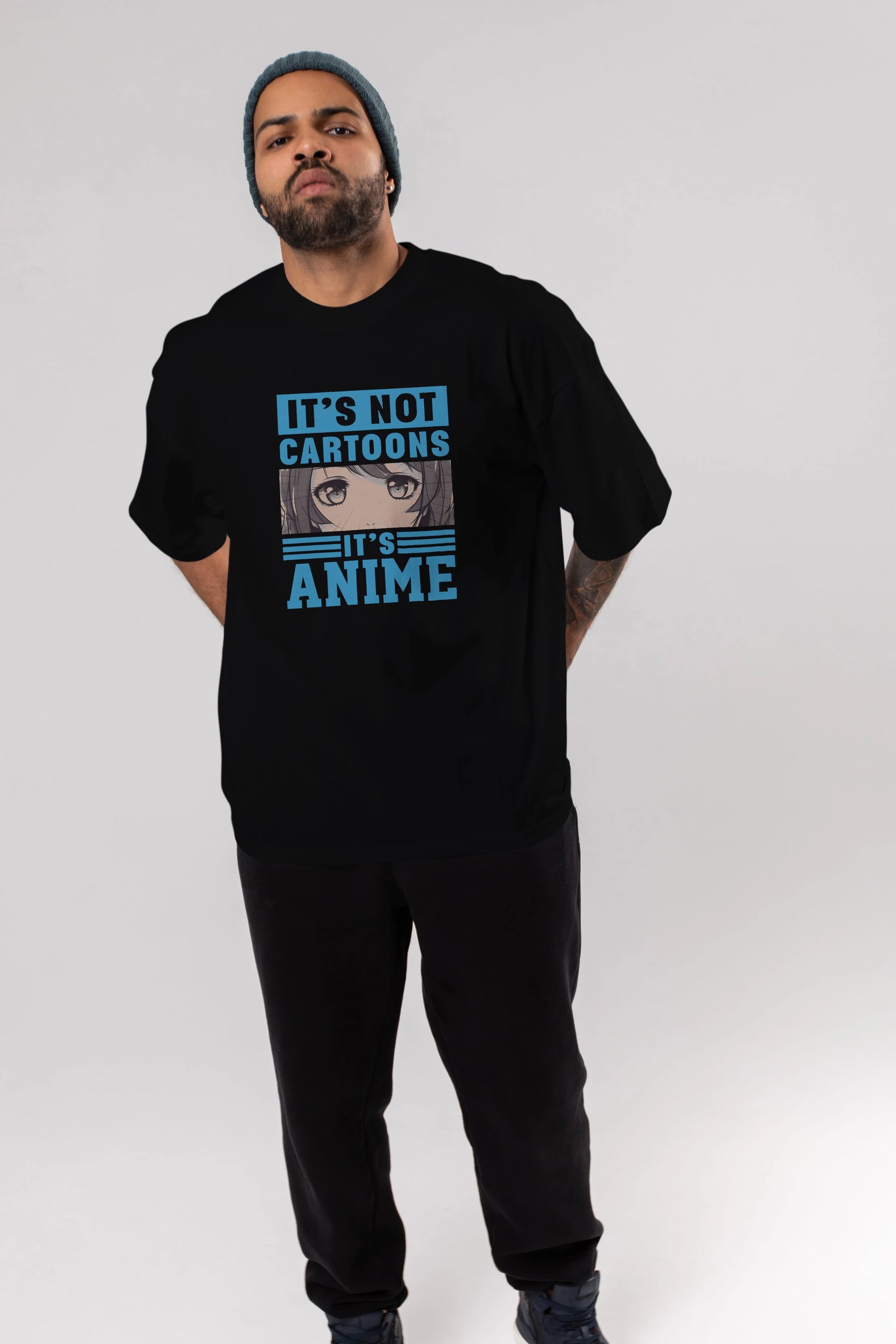 Its Anime Anime Ön Baskılı Oversize t-shirt Erkek Kadın Unisex