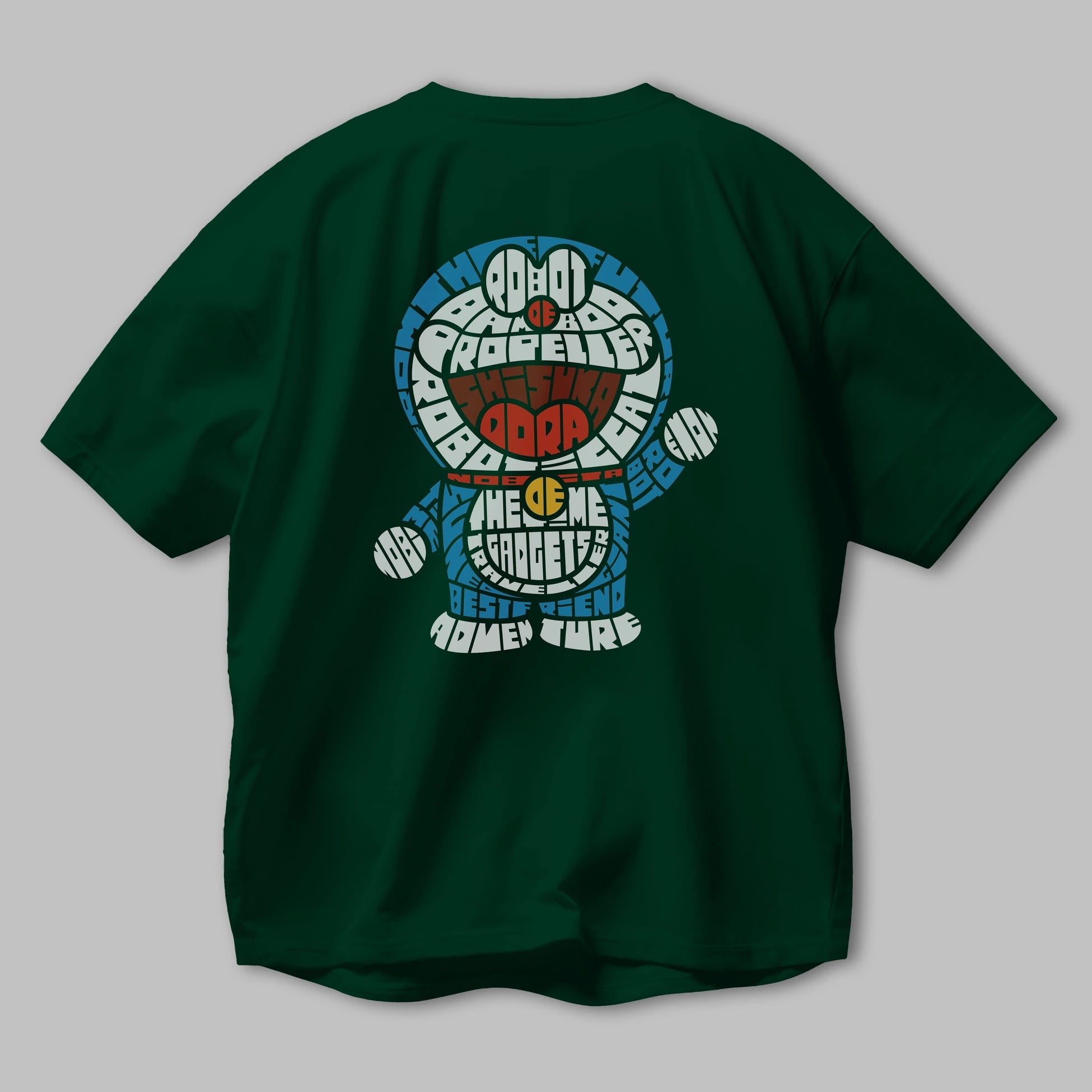 Robotic cat Arka Baskılı Oversize t-shirt %100 pamuk Erkek Kadın Unisex