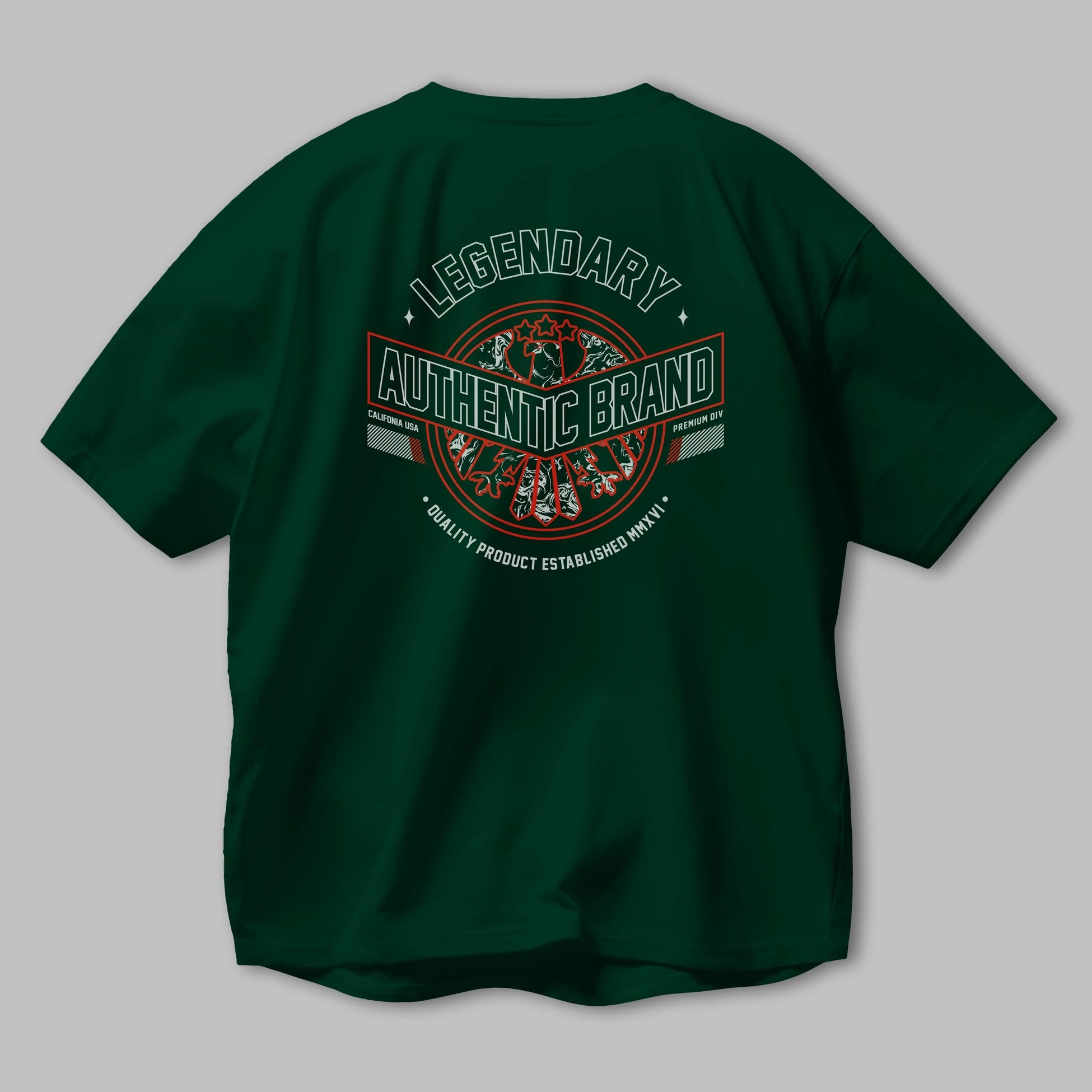 Legendary Brand Arka Baskılı Oversize t-shirt Erkek Kadın Unisex