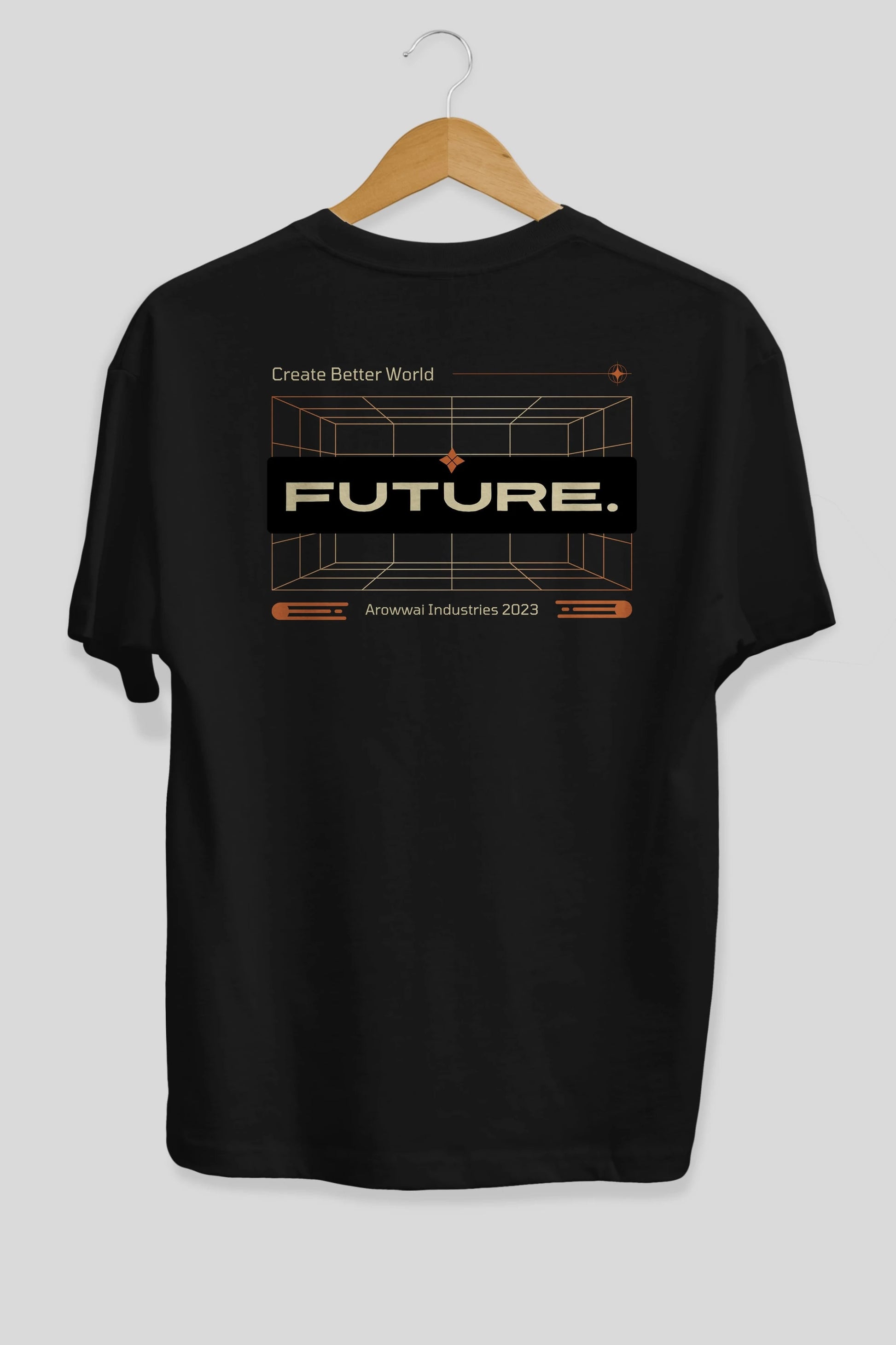 Future Arka Baskılı Oversize t-shirt Erkek Kadın Unisex