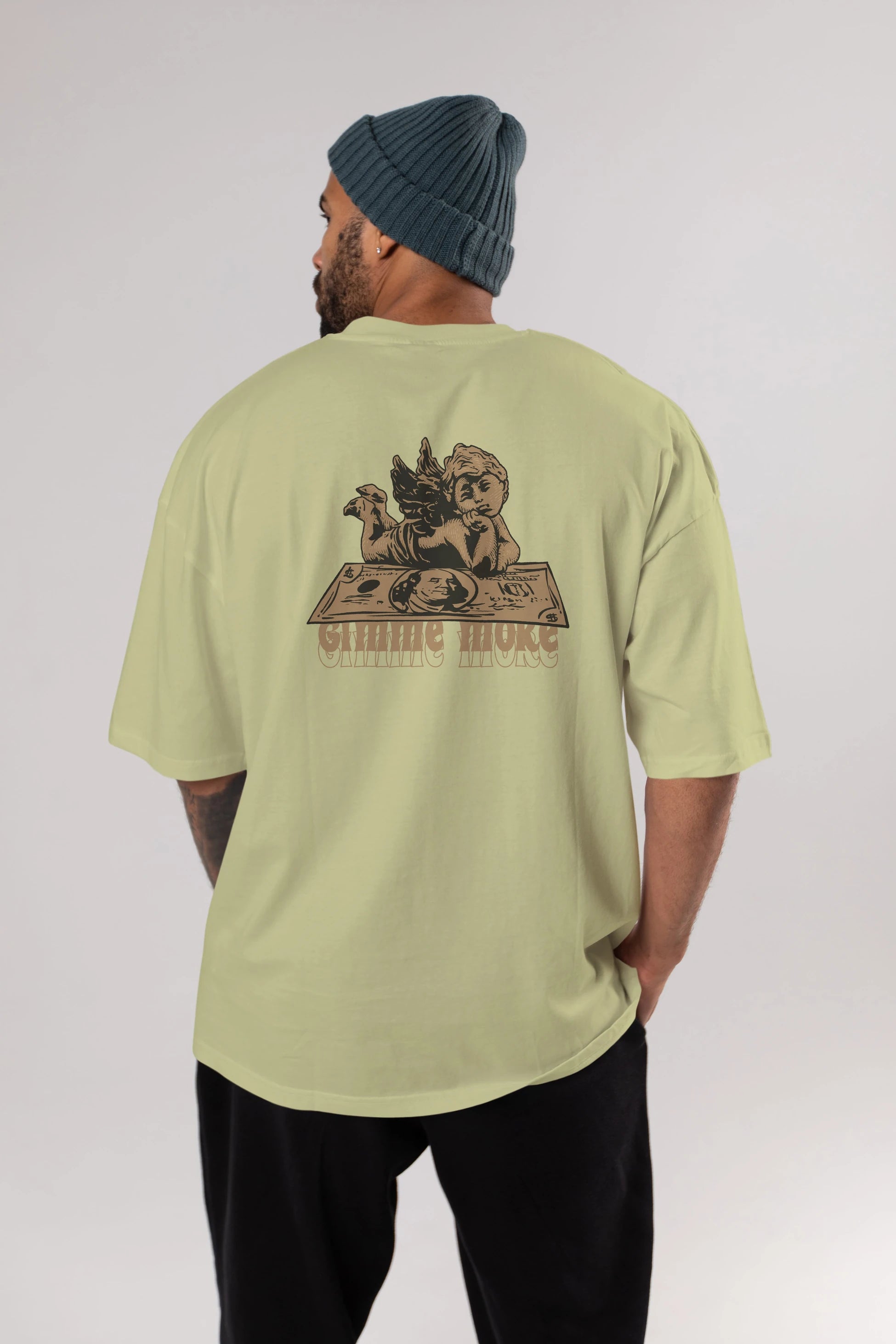 Gimme More Arka Baskılı Oversize t-shirt Erkek Kadın Unisex