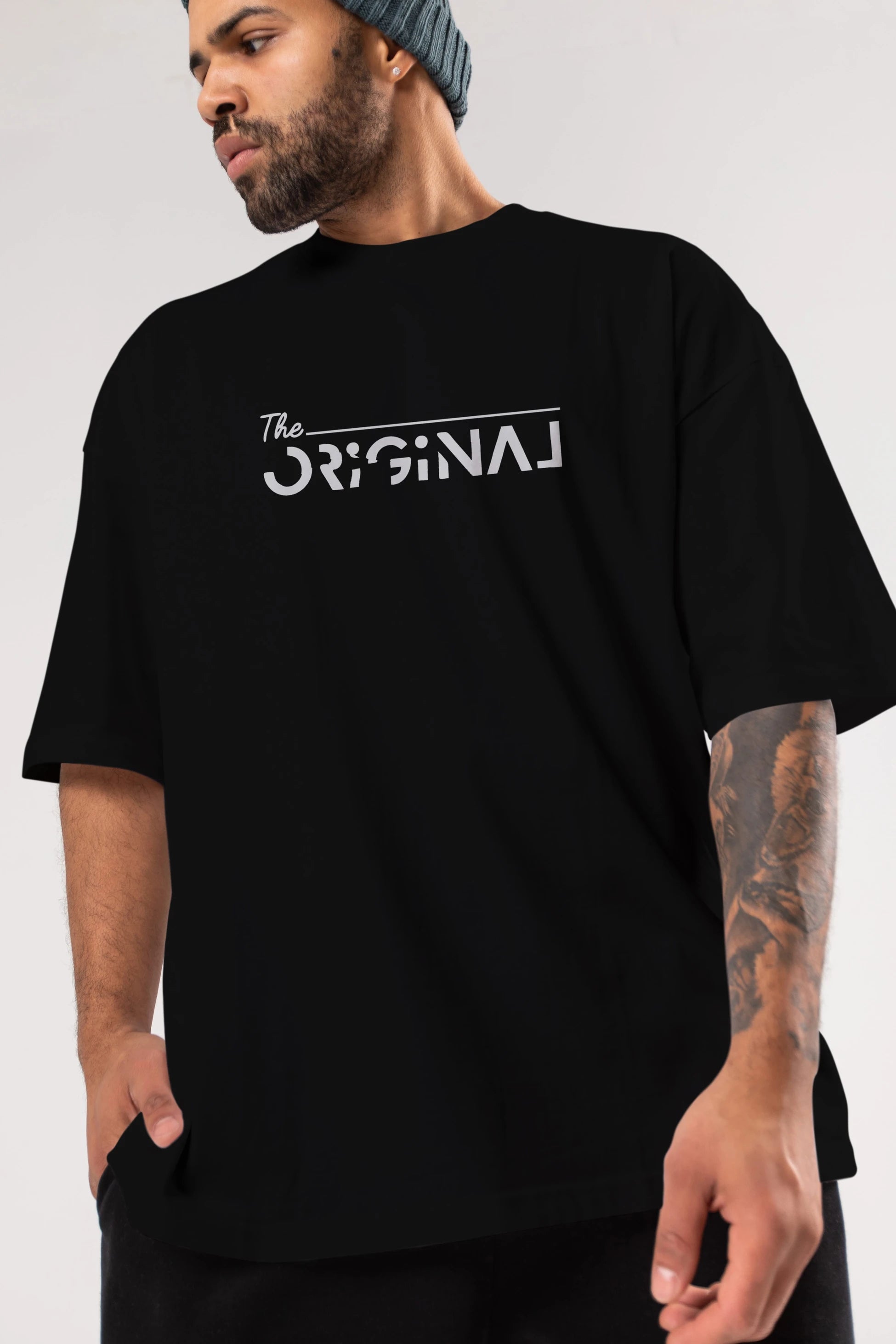 The Original Ön Baskılı Oversize t-shirt %100 pamuk Erkek Kadın Unisex