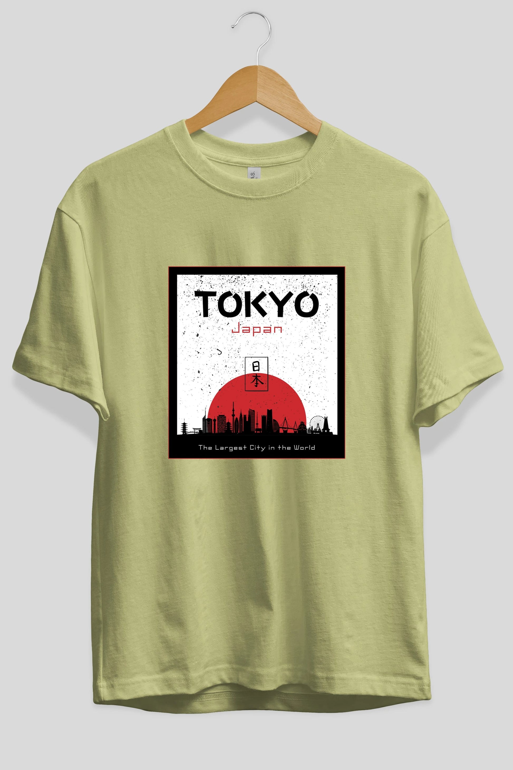 Tokyo Japan Yazılı Ön Baskılı Oversize t-shirt Erkek Kadın Unisex