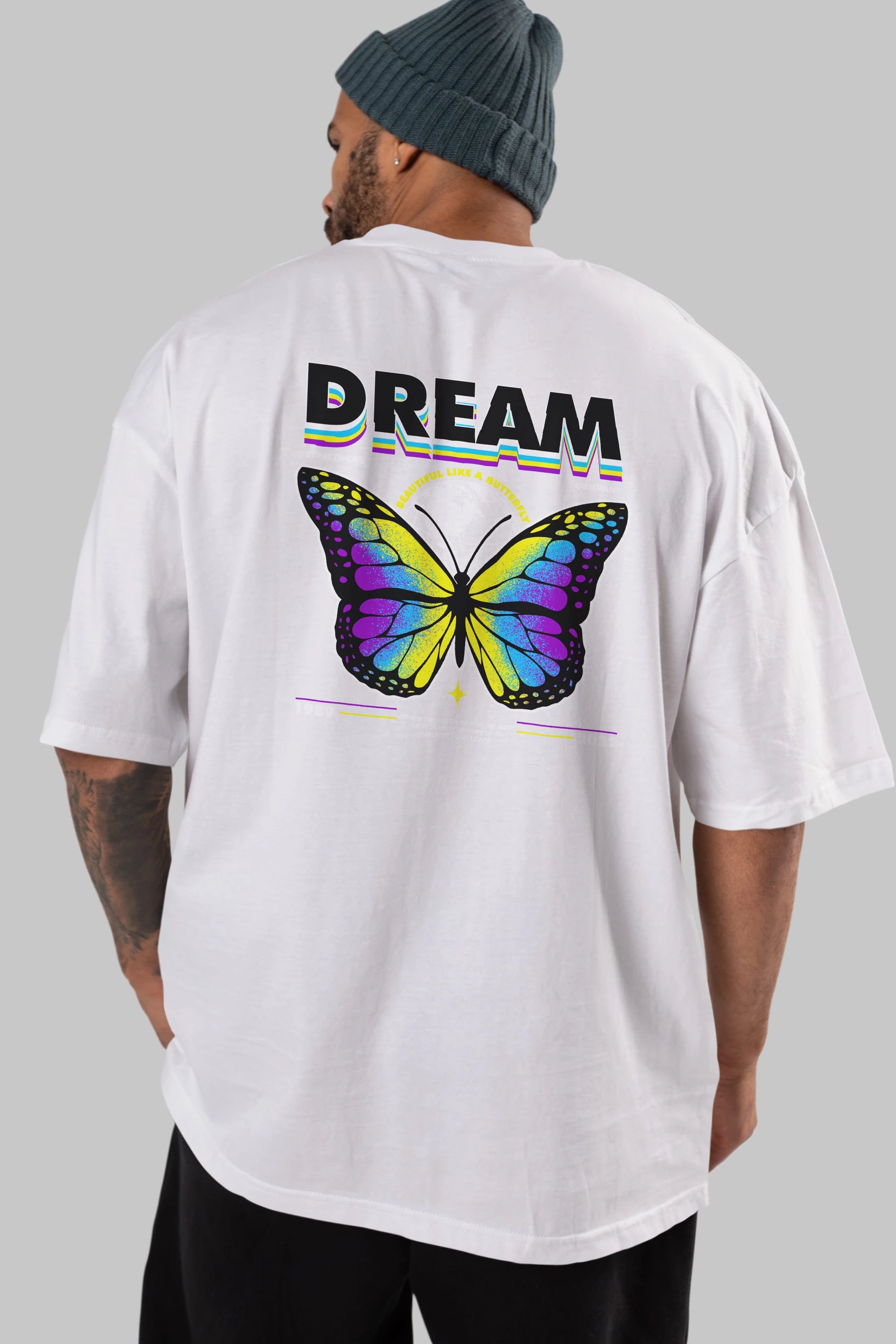 Dream Company Arka Baskılı Oversize t-shirt Erkek Kadın Unisex