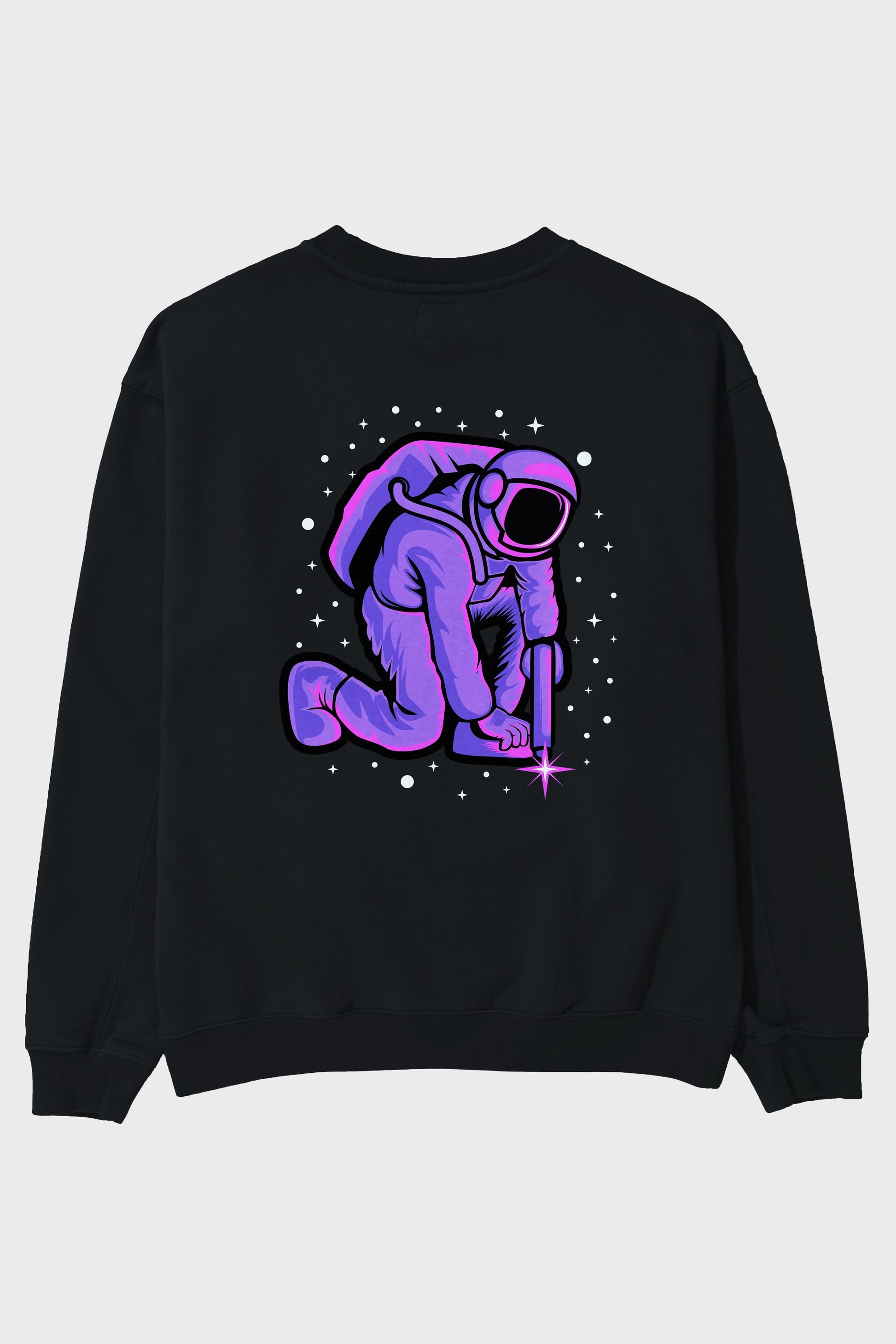 Welding in Space Arka Baskılı Oversize Sweatshirt Erkek Kadın Unisex