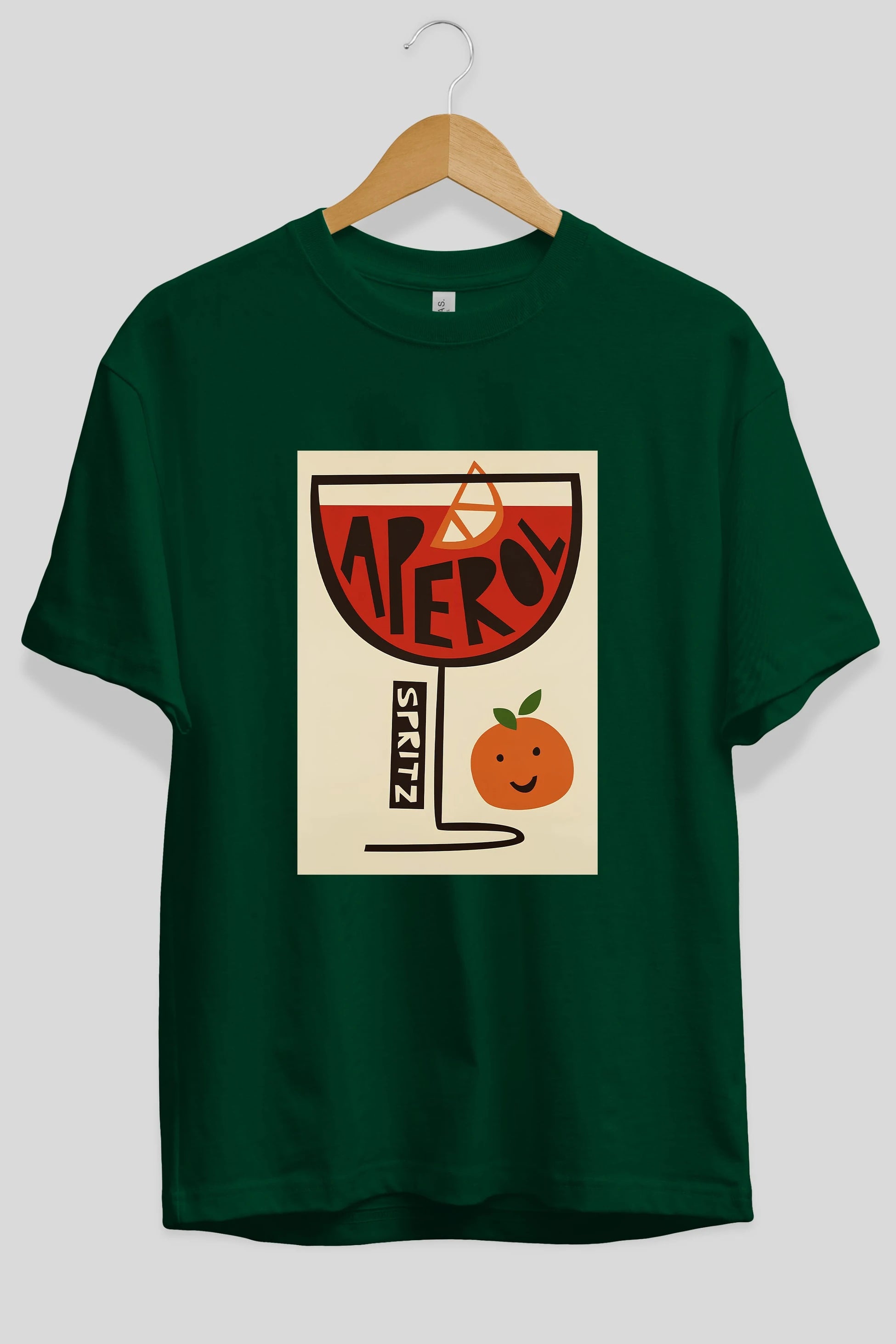 Aperol Spritz 9 Ön Baskılı Oversize t-shirt Erkek Kadın Unisex %100 Pamuk Bisiklet Yaka tişort