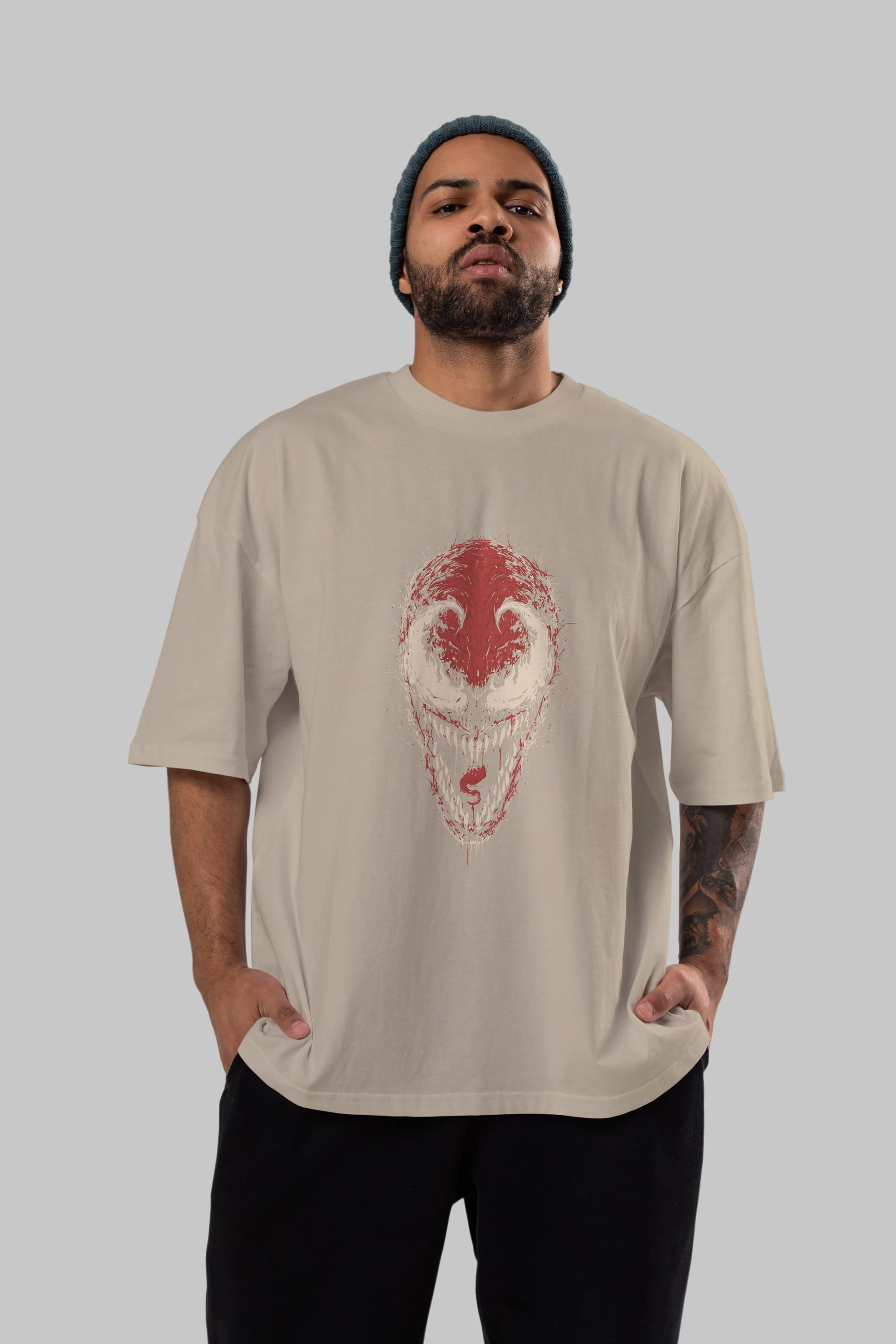 Venom (12) Ön Baskılı Oversize t-shirt Erkek Kadın Unisex %100 Pamuk Bisiklet Yaka tişort