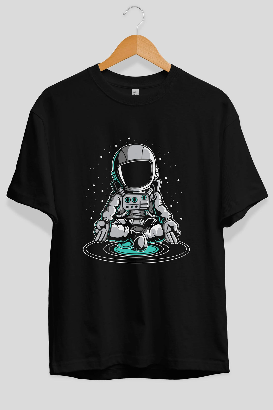 Astronaut Meditation Ön Baskılı Oversize t-shirt Erkek Kadın Unisex