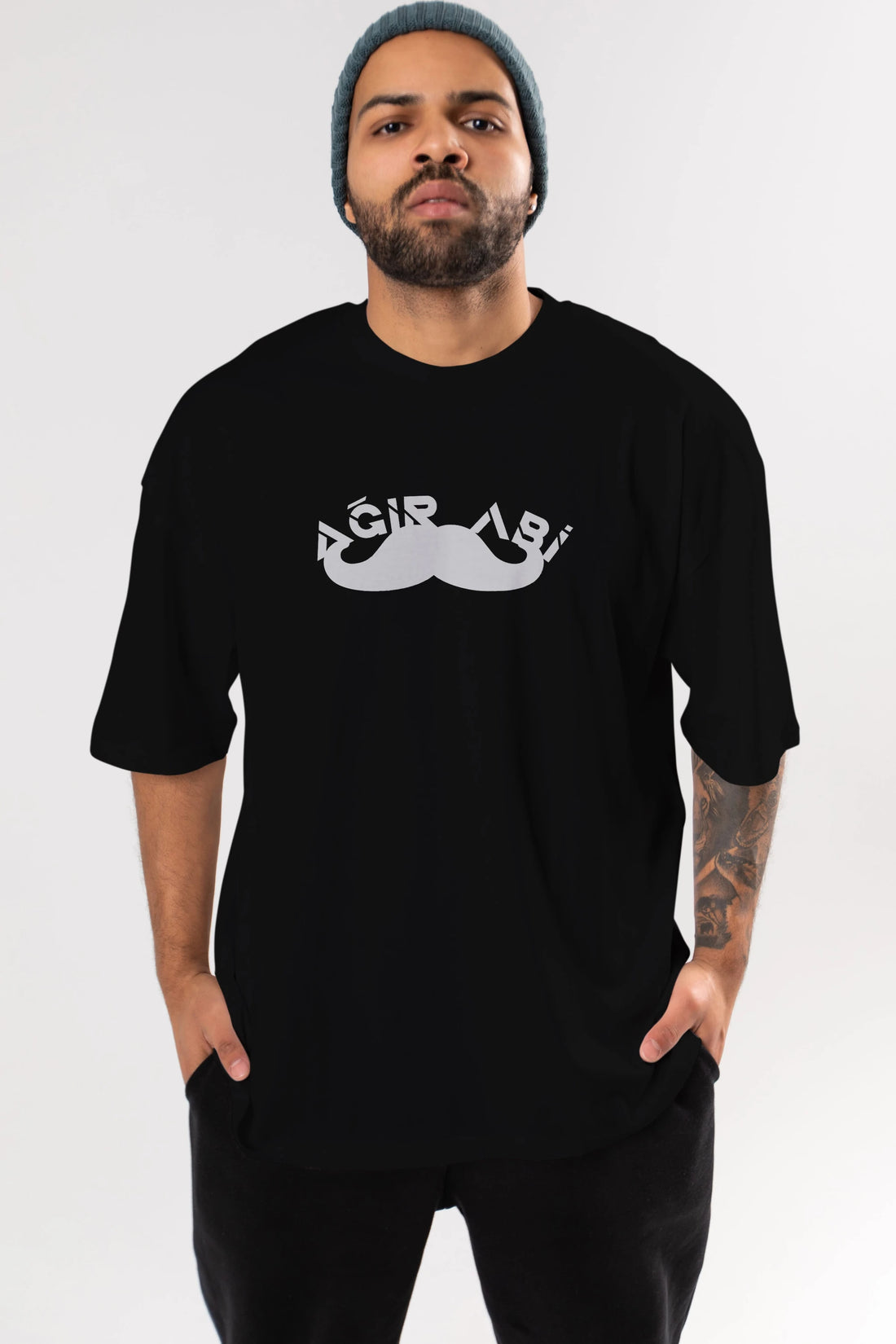 Ağır Abi Ön Baskılı Oversize t-shirt %100 pamuk Erkek Kadın Unisex