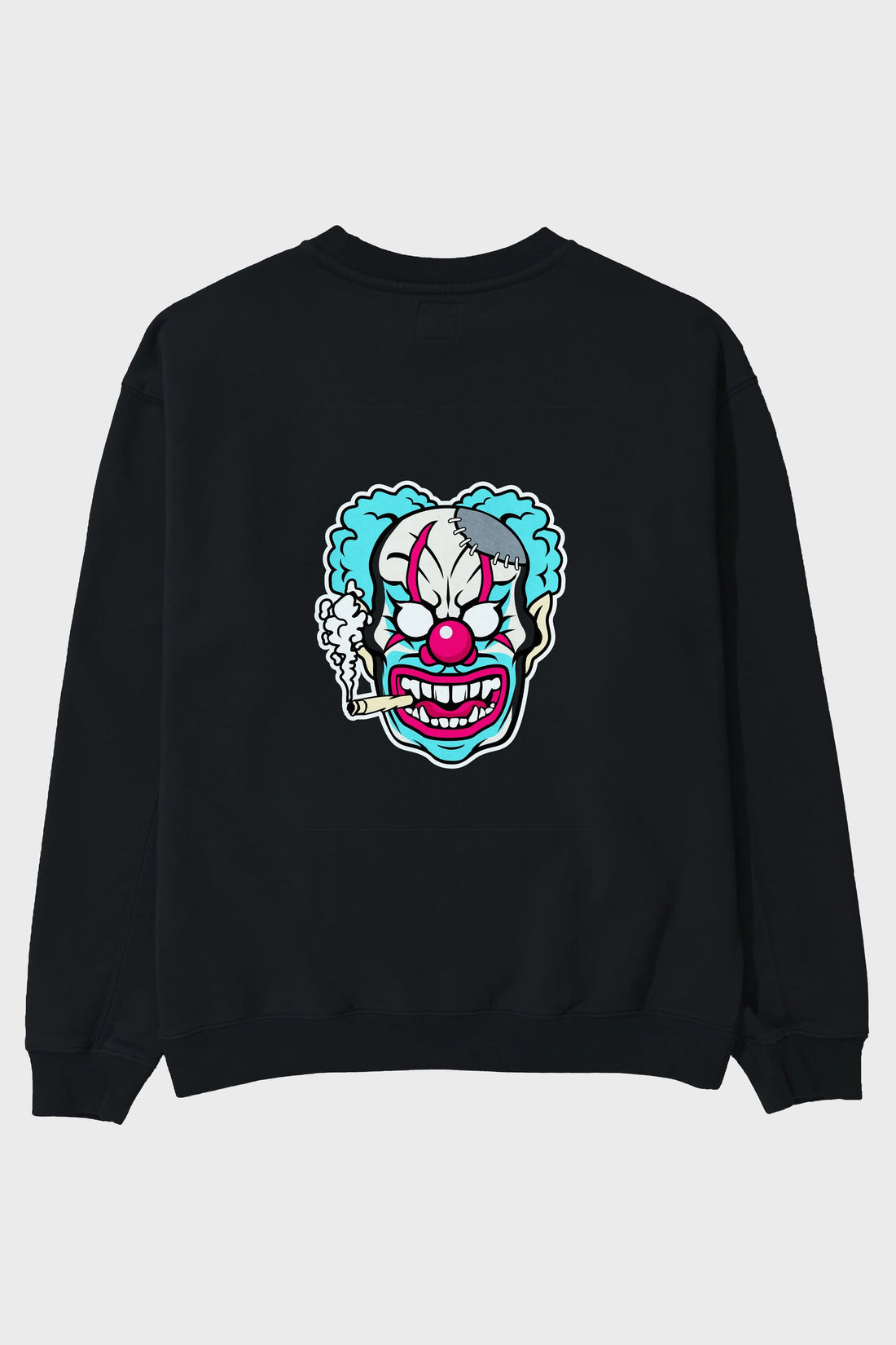 Clown Beast Arka Baskılı Oversize Sweatshirt Erkek Kadın Unisex