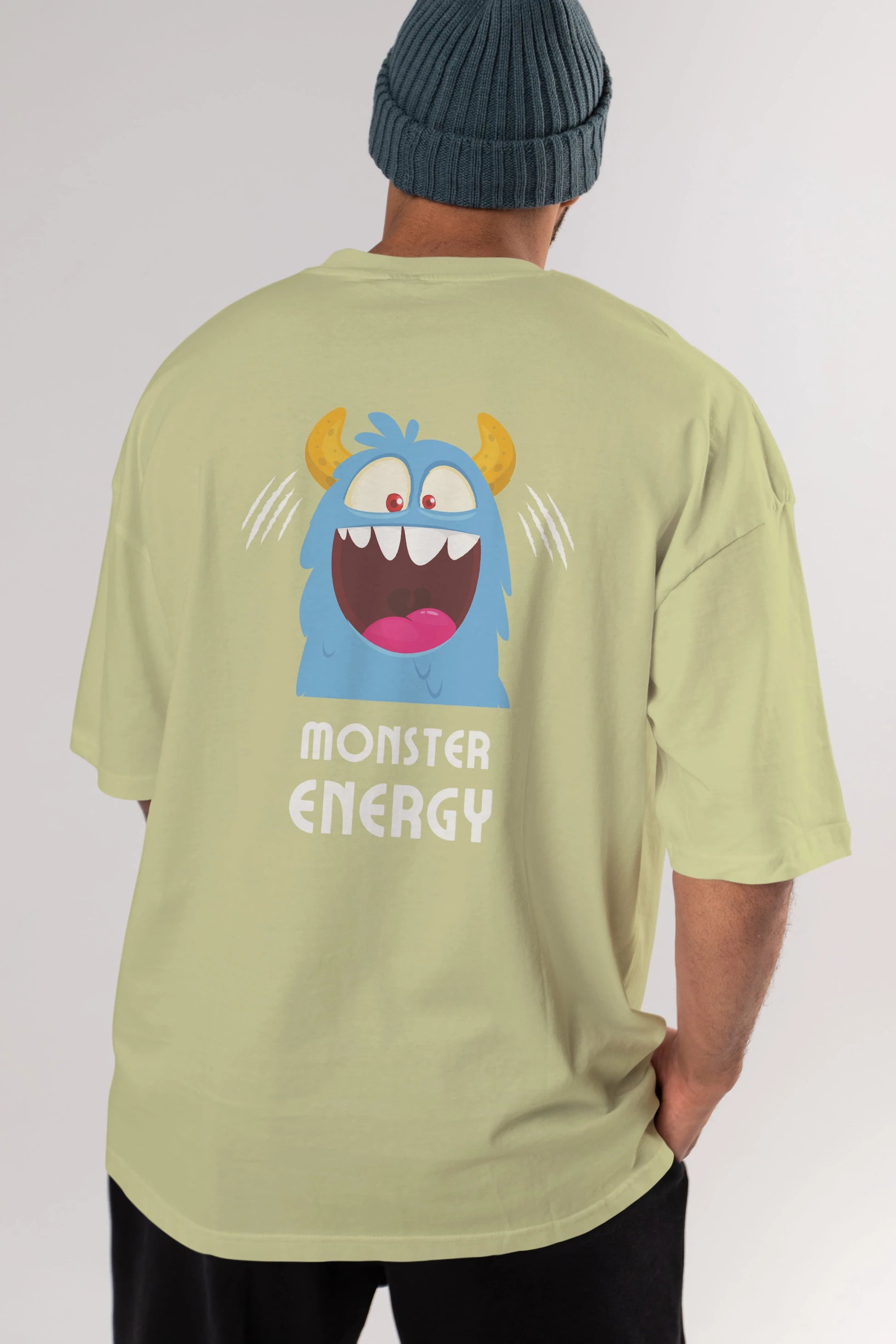Monster Energy Arka Baskılı Oversize t-shirt Erkek Kadın Unisex