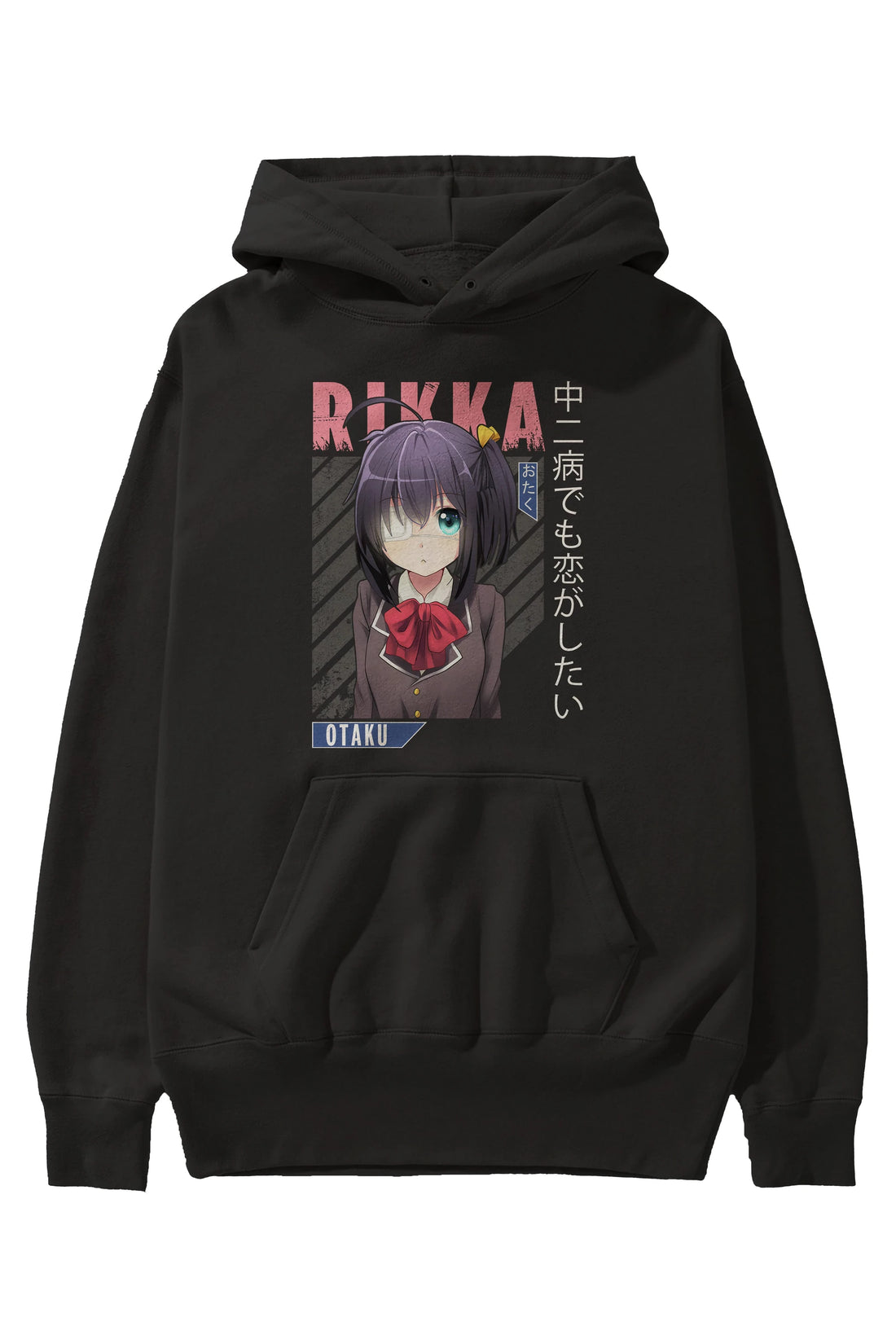 Rikka Takanashi 9 Anime Ön Baskılı Hoodie Oversize Kapüşonlu Sweatshirt Erkek Kadın Unisex