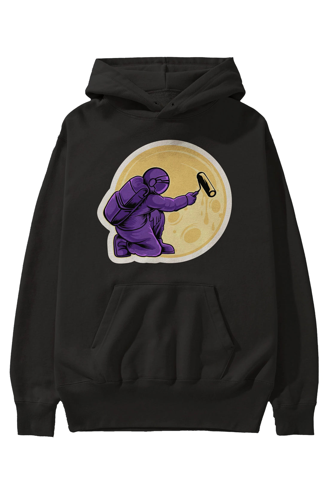 Astropaint Sticker Ön Baskılı Hoodie Oversize Kapüşonlu Sweatshirt Erkek Kadın Unisex
