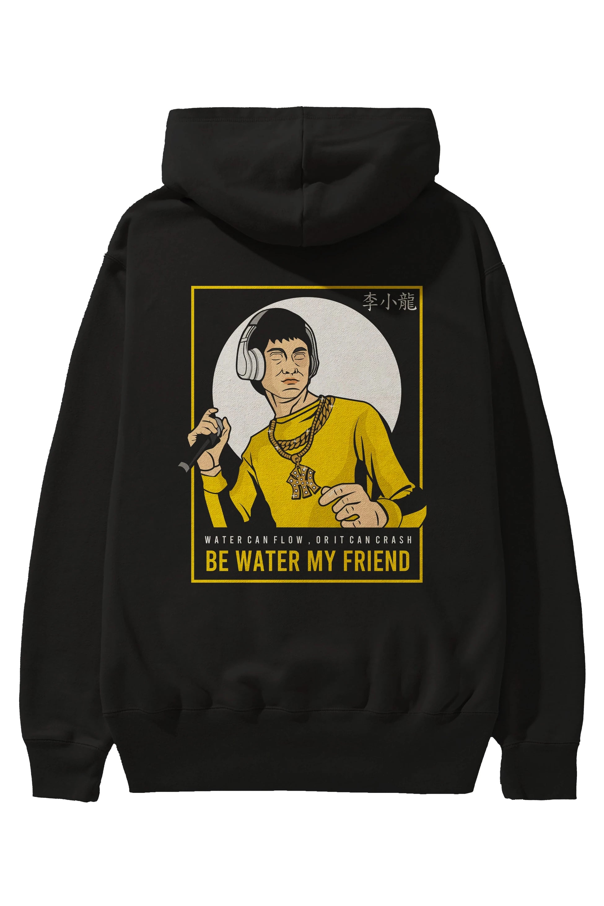 Bruce Lee Rapper Arka Baskılı Hoodie Oversize Kapüşonlu Sweatshirt Erkek Kadın Unisex