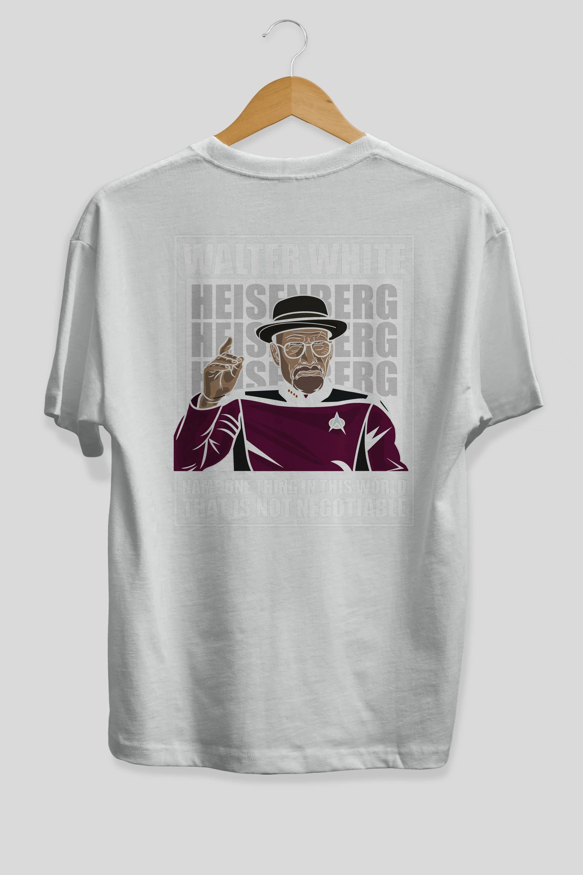 Captain Pixard Heisenberg Arka Baskılı Oversize t-shirt Erkek Kadın Unisex %100 Pamuk tişort