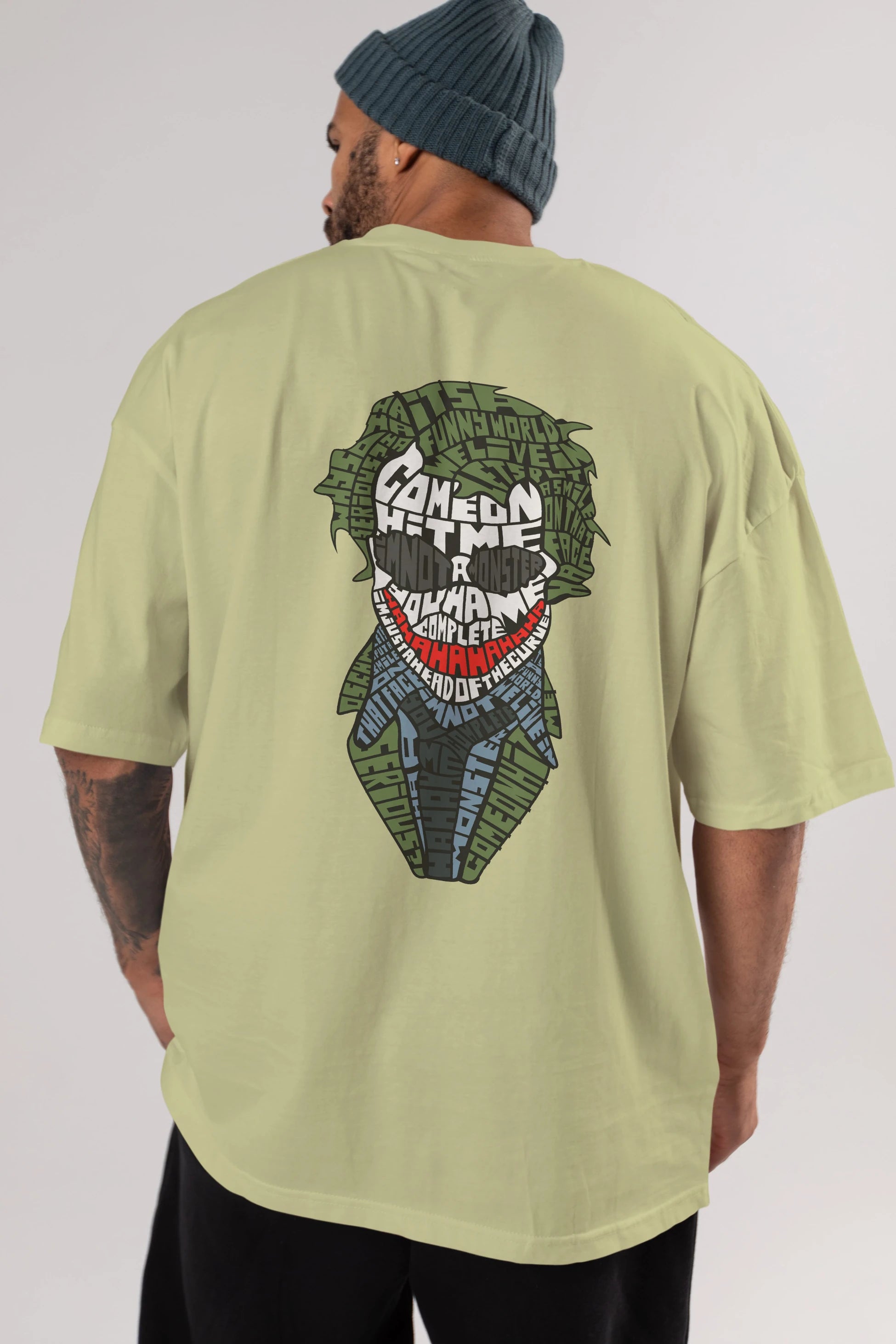 Why So Serious Arka Baskılı Oversize t-shirt %100 pamuk Erkek Kadın Unisex