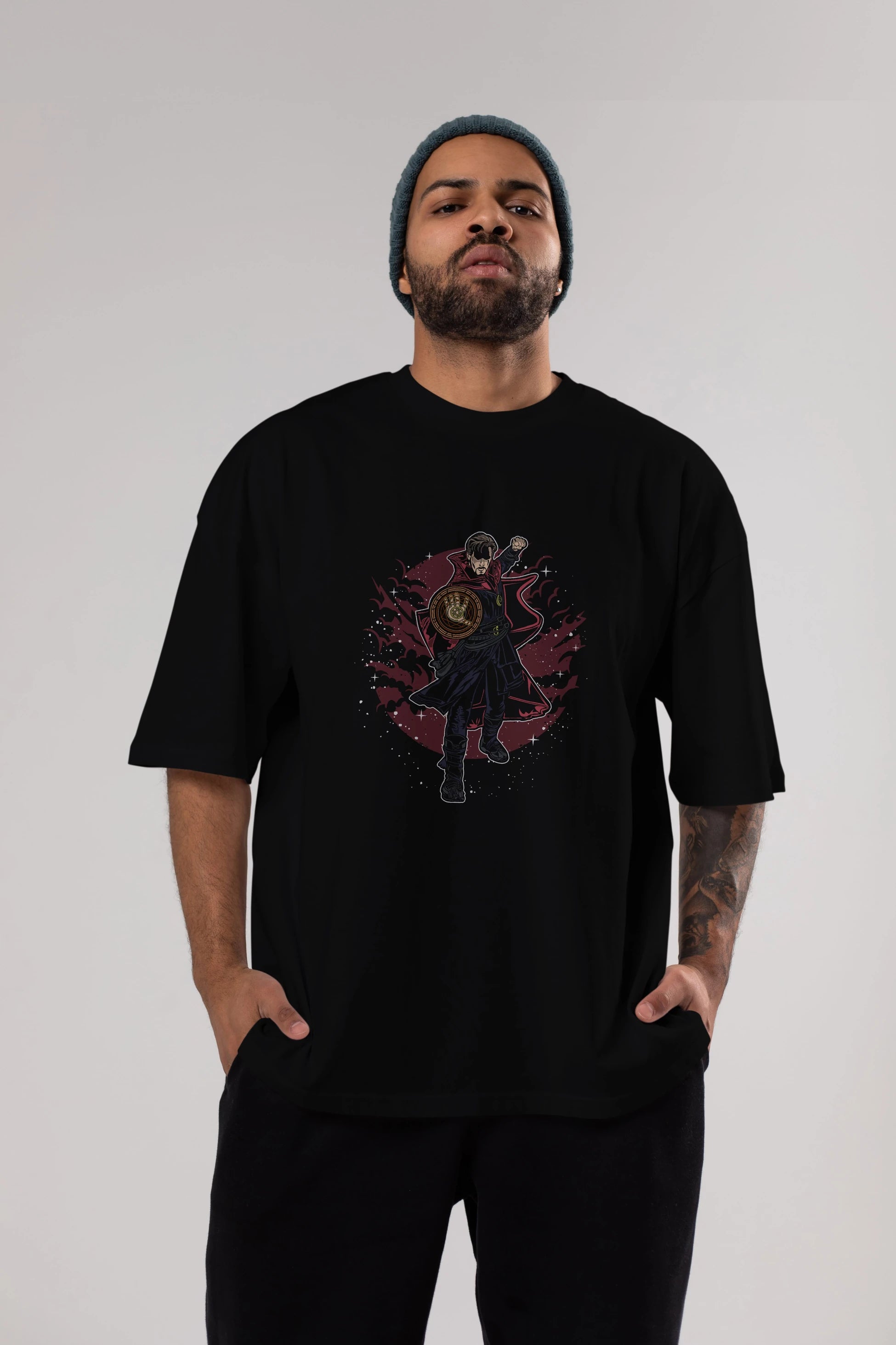 DOCTER STRANGE Ön Baskılı Oversize t-shirt Erkek Kadın Unisex %100 Pamuk tişort