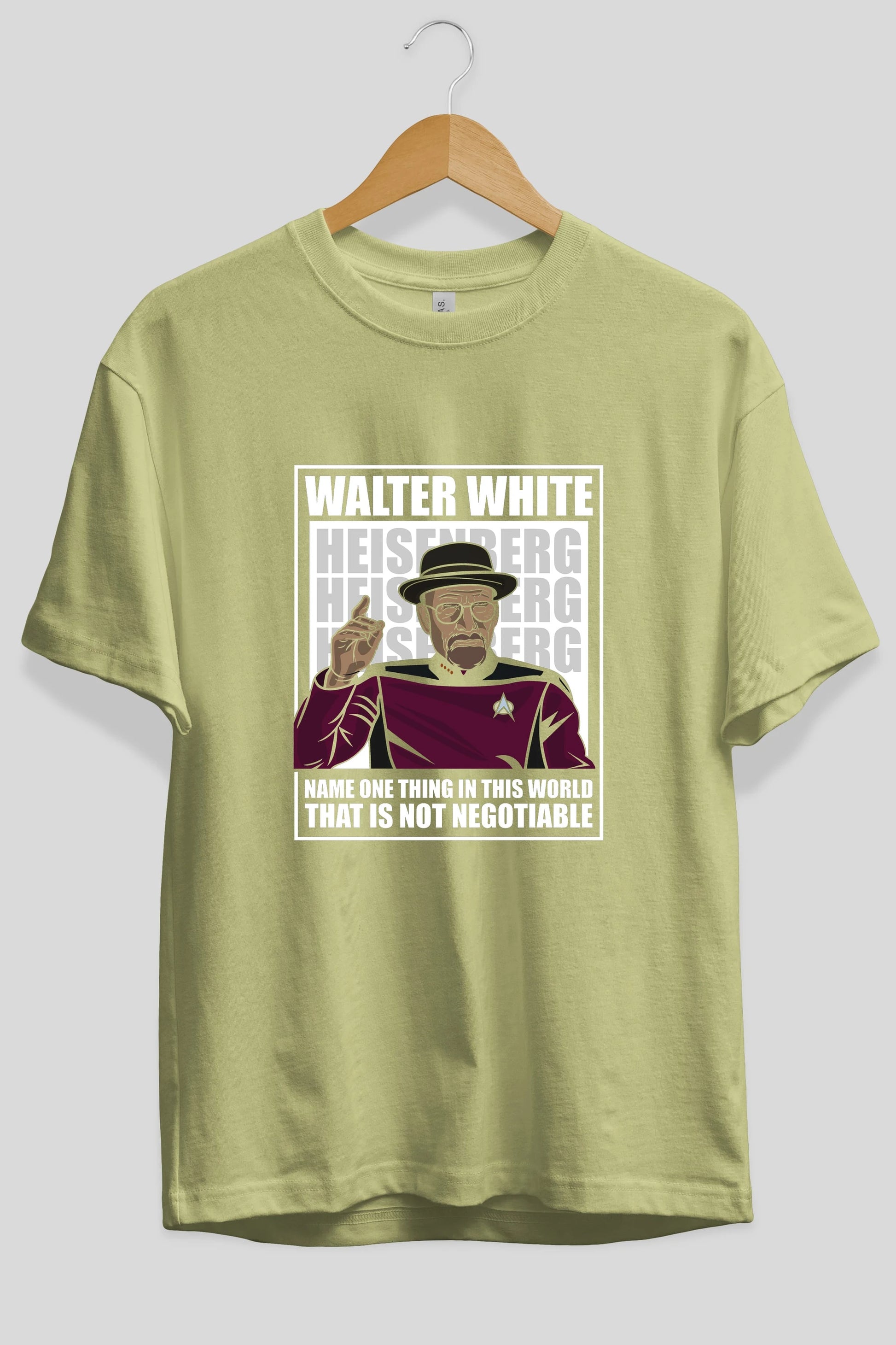 Captain Pixard Heisenberg Ön Baskılı Oversize t-shirt Erkek Kadın Unisex %100 Pamuk tişort