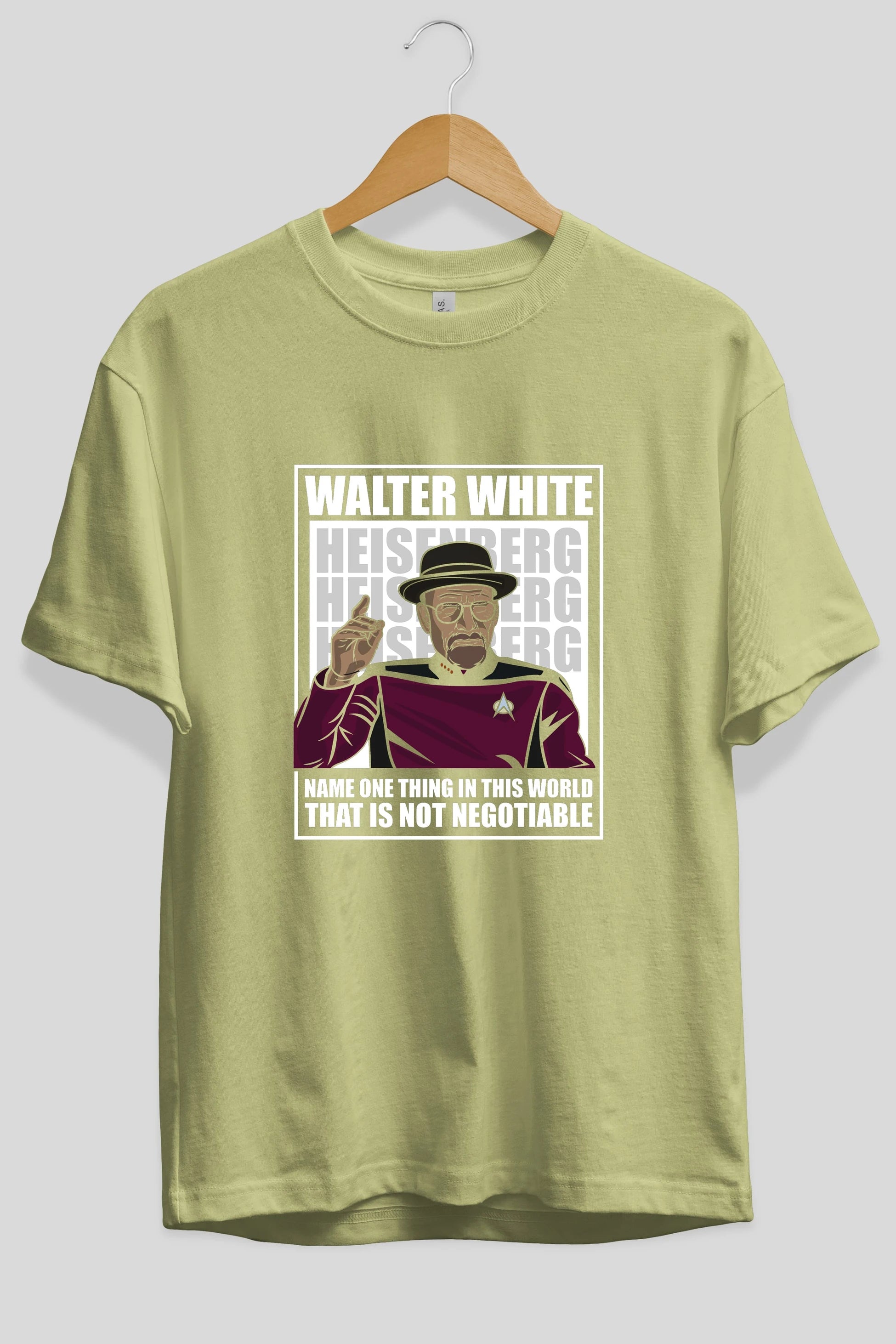 Captain Pixard Heisenberg Ön Baskılı Oversize t-shirt Erkek Kadın Unisex %100 Pamuk tişort