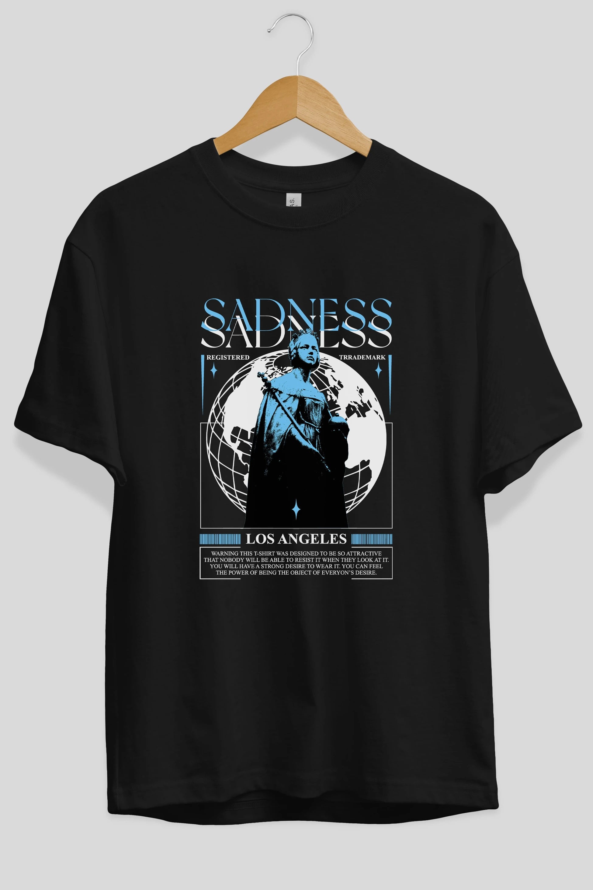 Sadness Los Angeles Ön Baskılı Oversize t-shirt Erkek Kadın Unisex