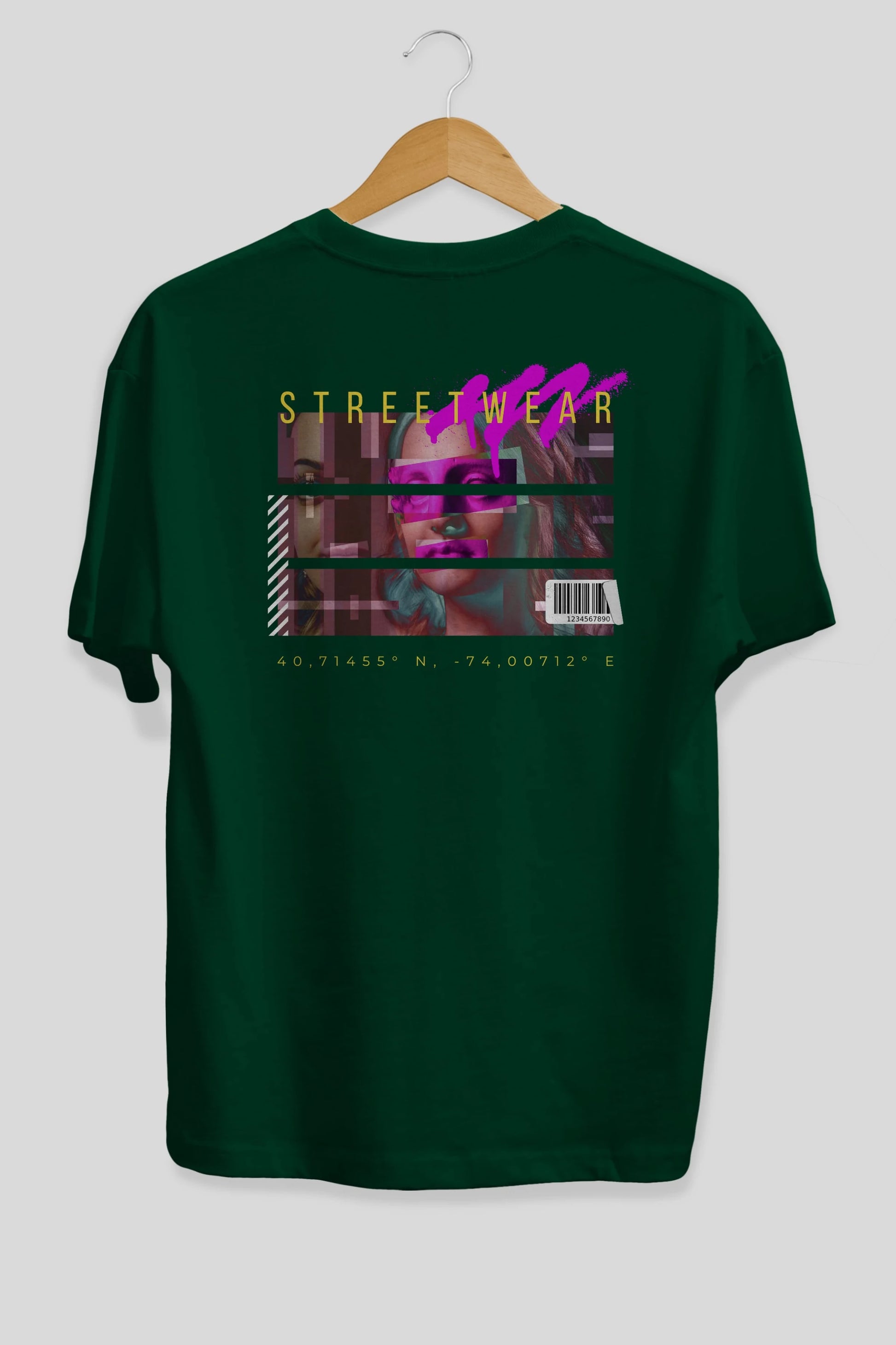 Futuristic Streetwear 2 Arka Baskılı Oversize t-shirt Erkek Kadın Unisex