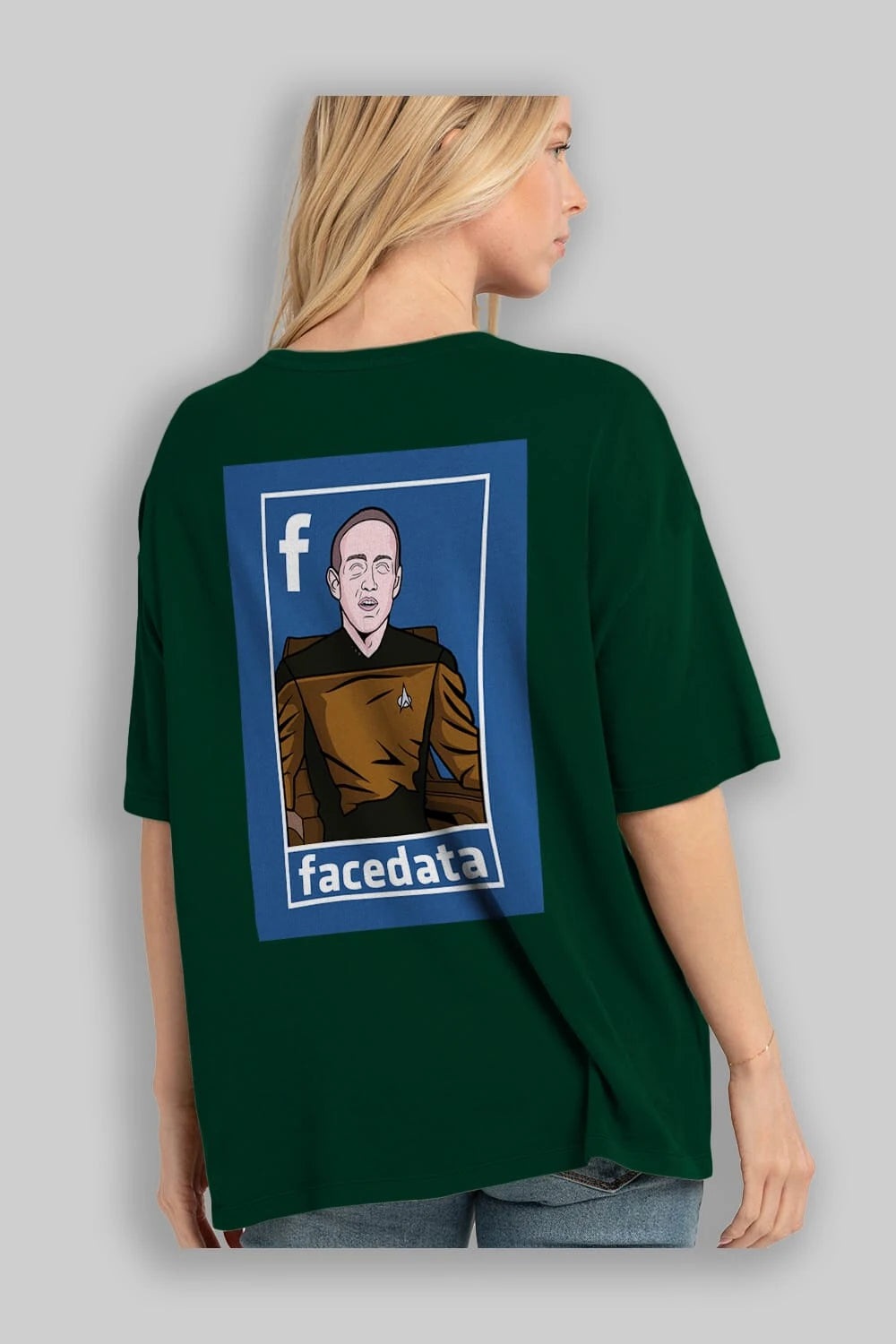 Zukerberg Data Arka Baskılı Oversize t-shirt Erkek Kadın Unisex %100 Pamuk tişort