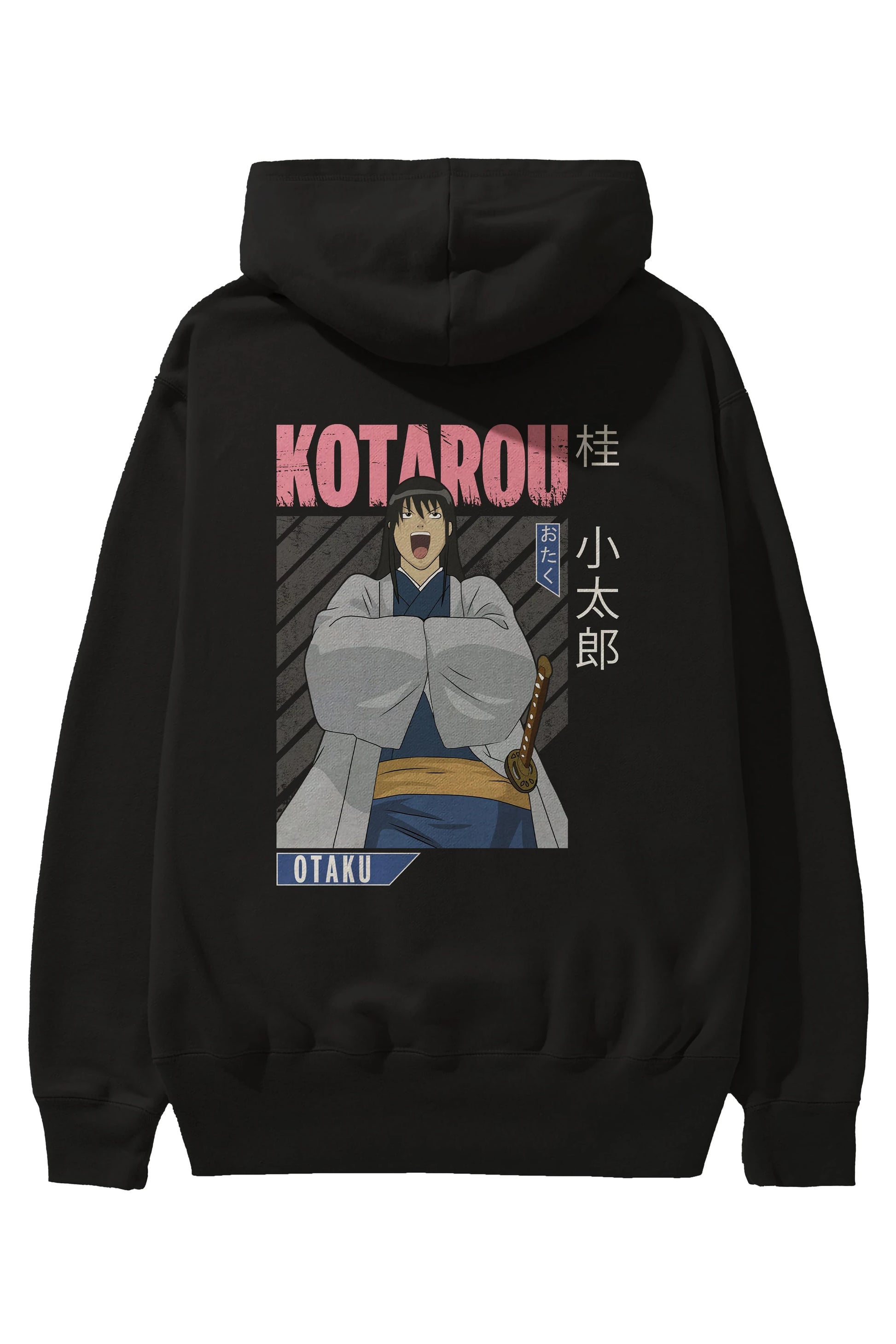 Kotarou Katsura GINTAMA 1 Anime Arka Baskılı Hoodie Oversize Kapüşonlu Sweatshirt Erkek Kadın Unisex