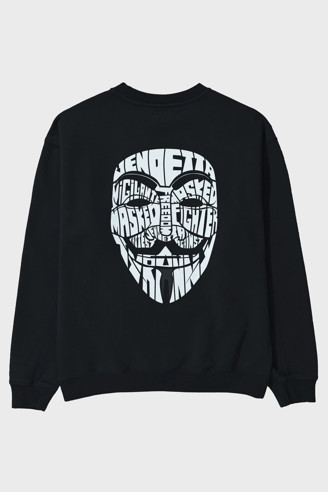 Vendetta Arka Baskılı Oversize Sweatshirt Erkek Kadın Unisex