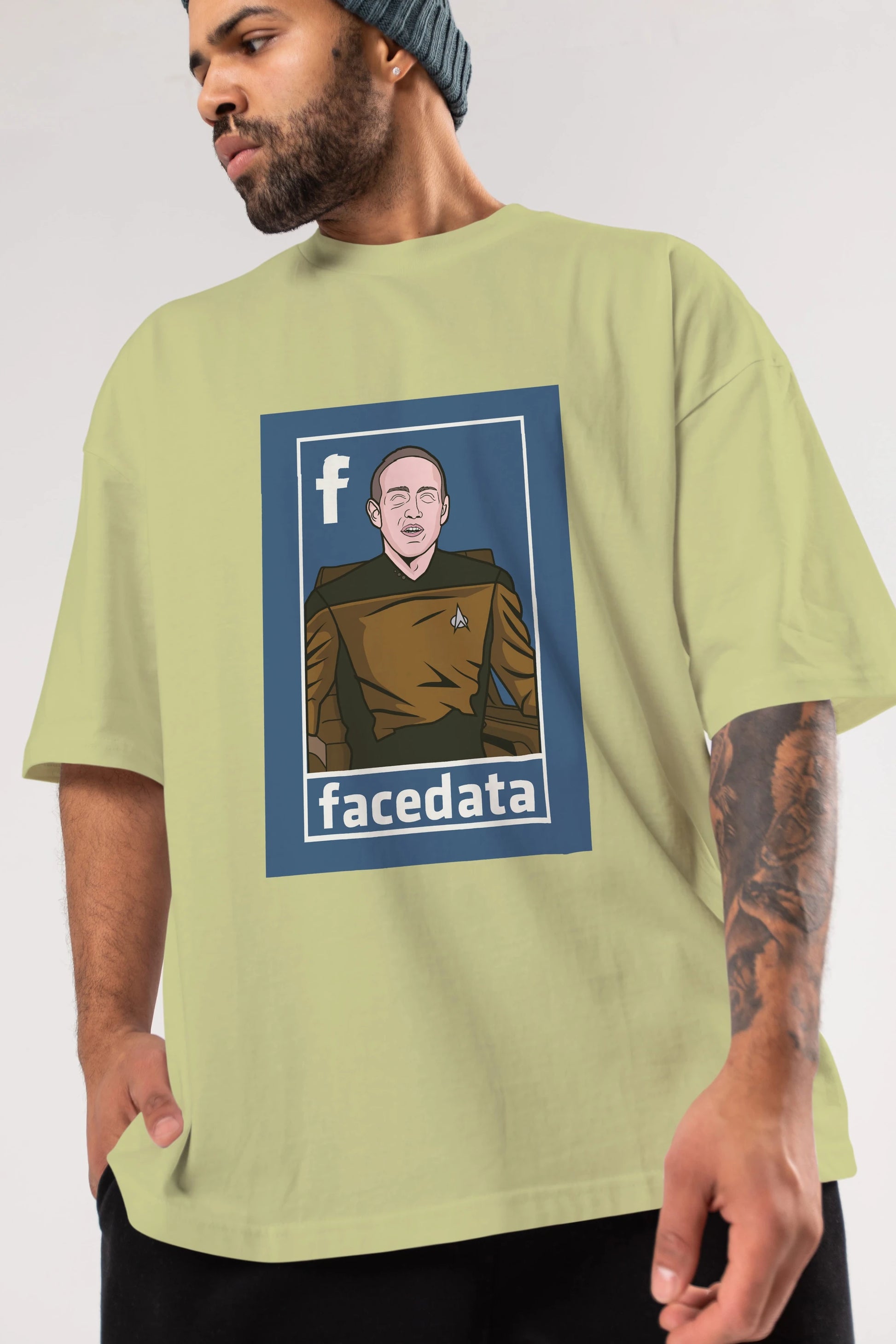 Zukerberg Data Ön Baskılı Oversize t-shirt Erkek Kadın Unisex %100 Pamuk tişort