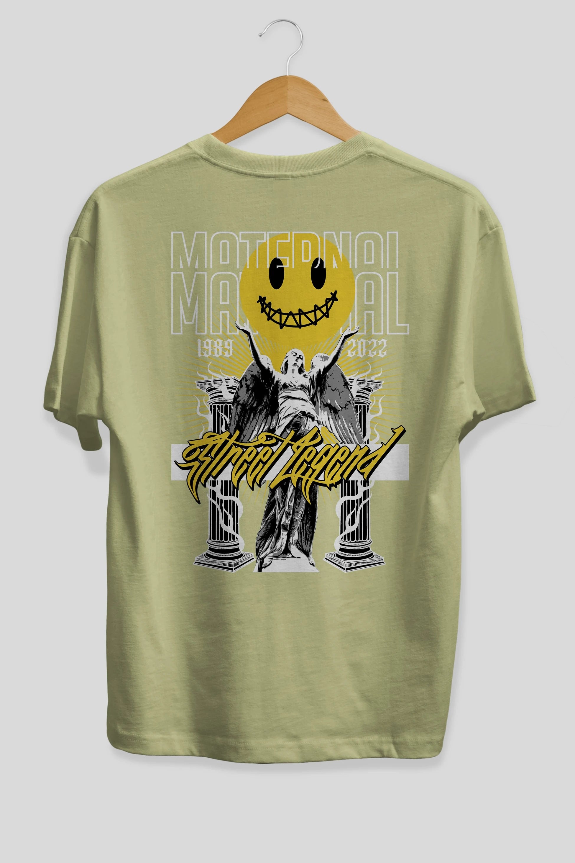 Maternal Street Legend Arka Baskılı Oversize t-shirt Erkek Kadın Unisex