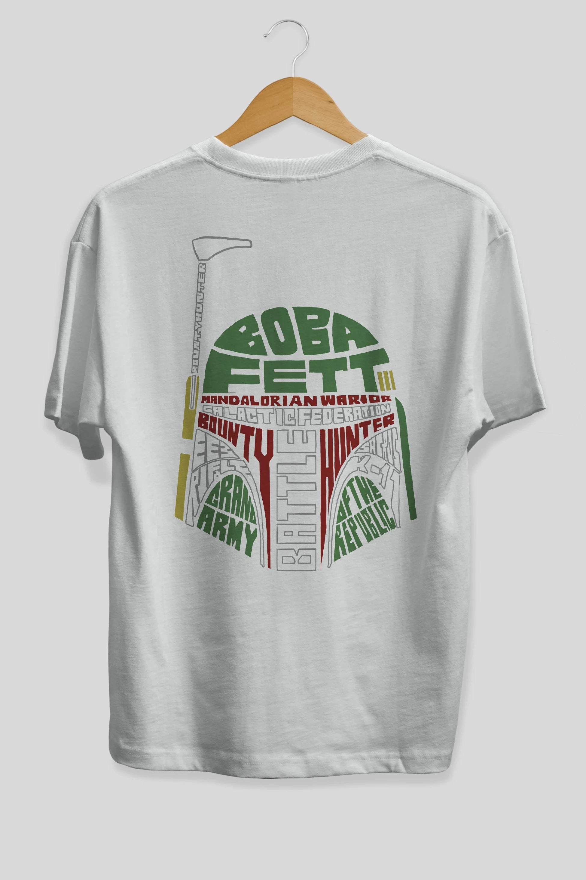 Boba Fett (2) Arka Baskılı Oversize t-shirt %100 pamuk Erkek Kadın Unisex