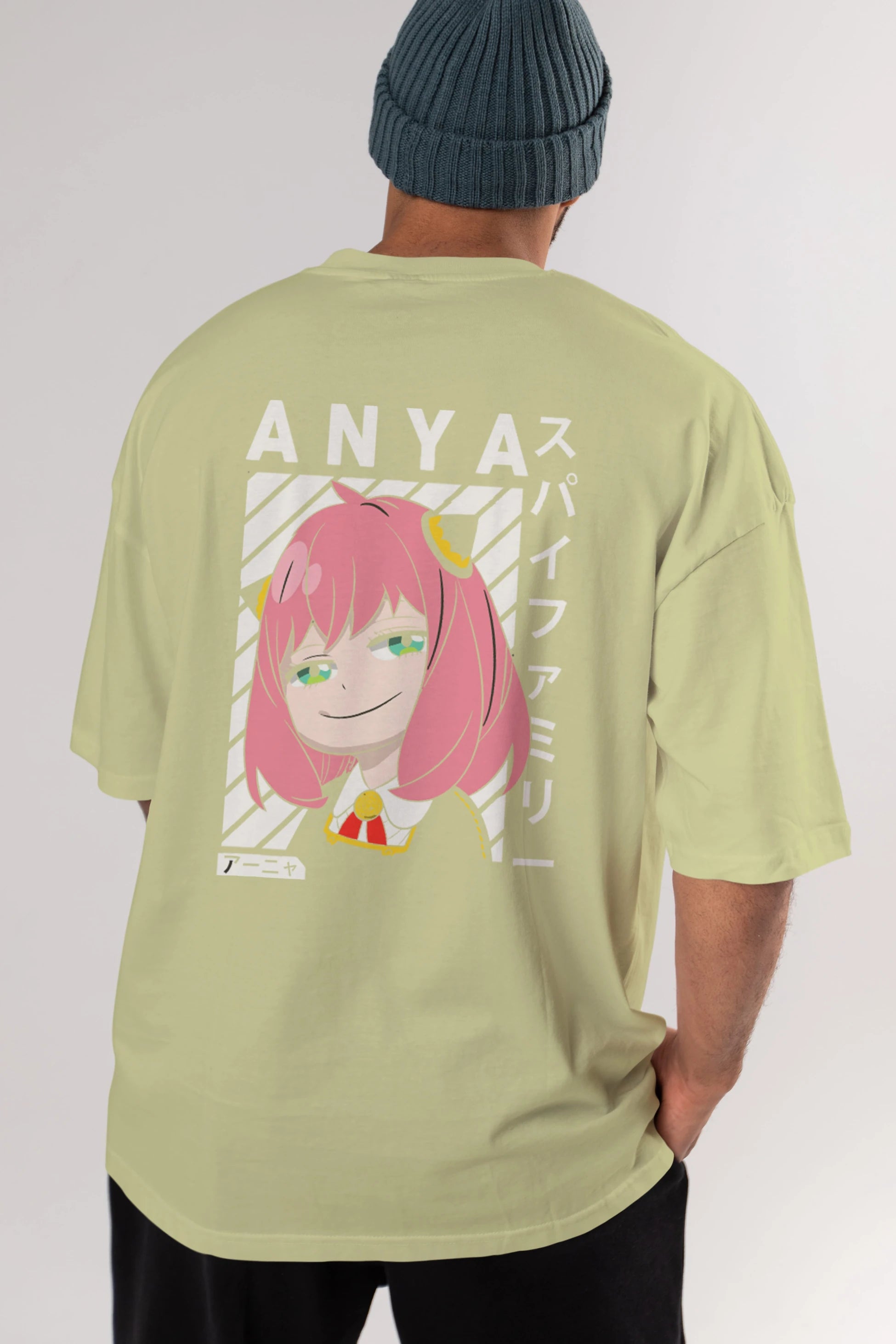 Anya SPYX FAMILY Anime Arka Baskılı Oversize t-shirt Erkek Kadın Unisex