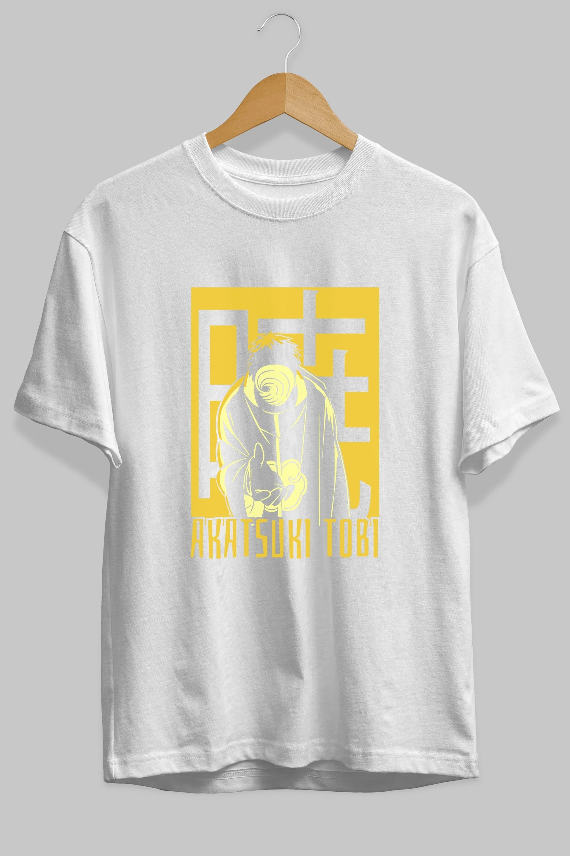 AKATSUKI OBITO NARUTO Anime Ön Baskılı Oversize t-shirt %100 pamuk Erkek Kadın Unisex