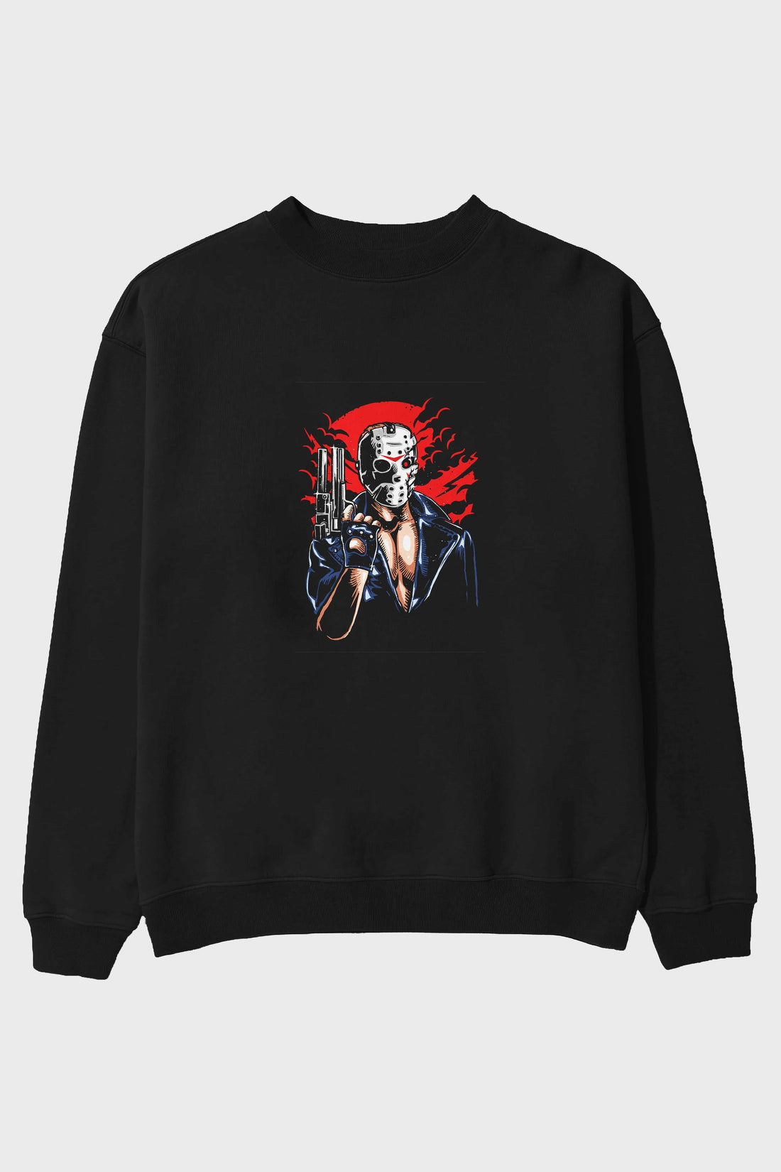 Jason Will Be Back Ön Baskılı Oversize Sweatshirt Erkek Kadın Unisex