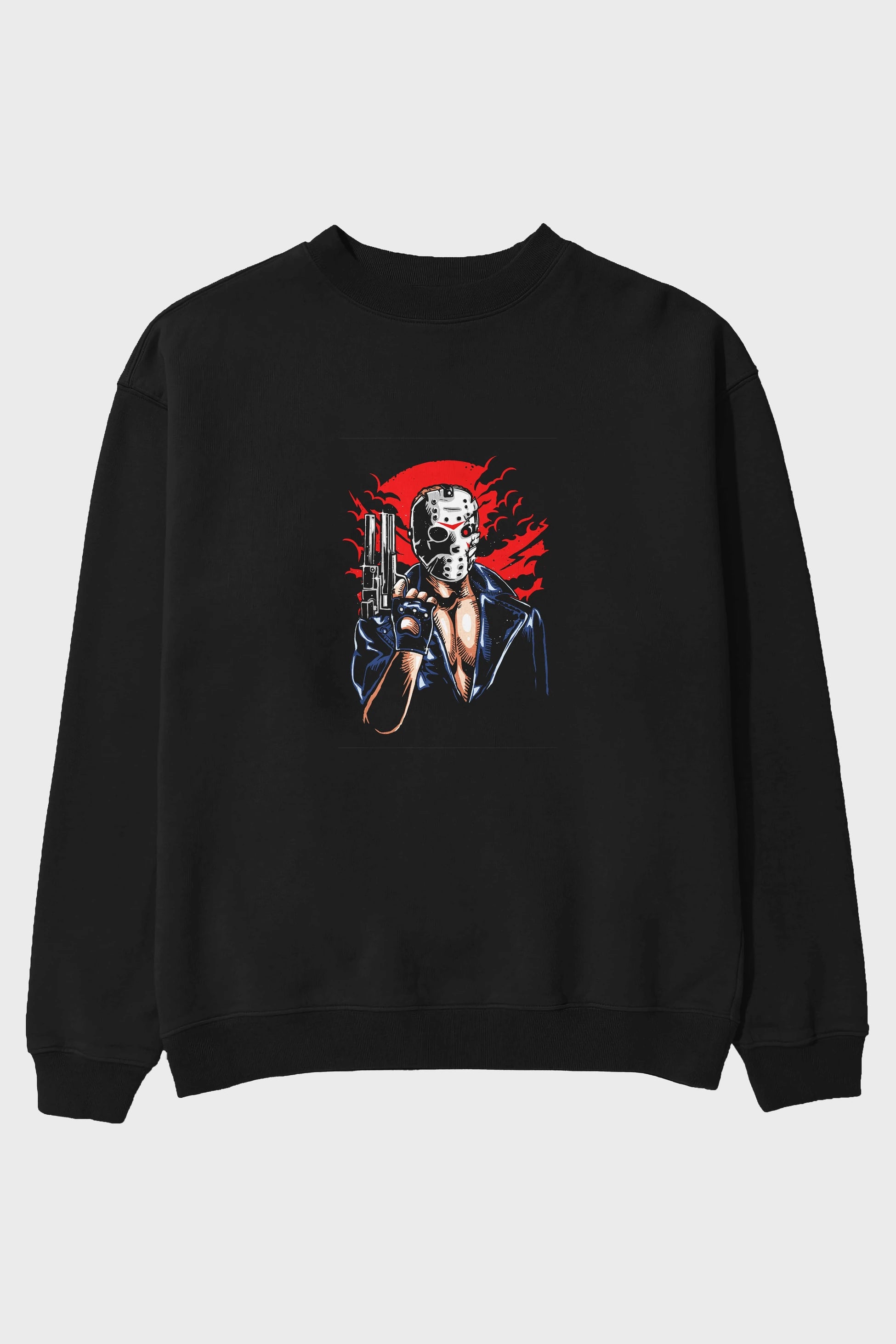 Jason Will Be Back Ön Baskılı Oversize Sweatshirt Erkek Kadın Unisex